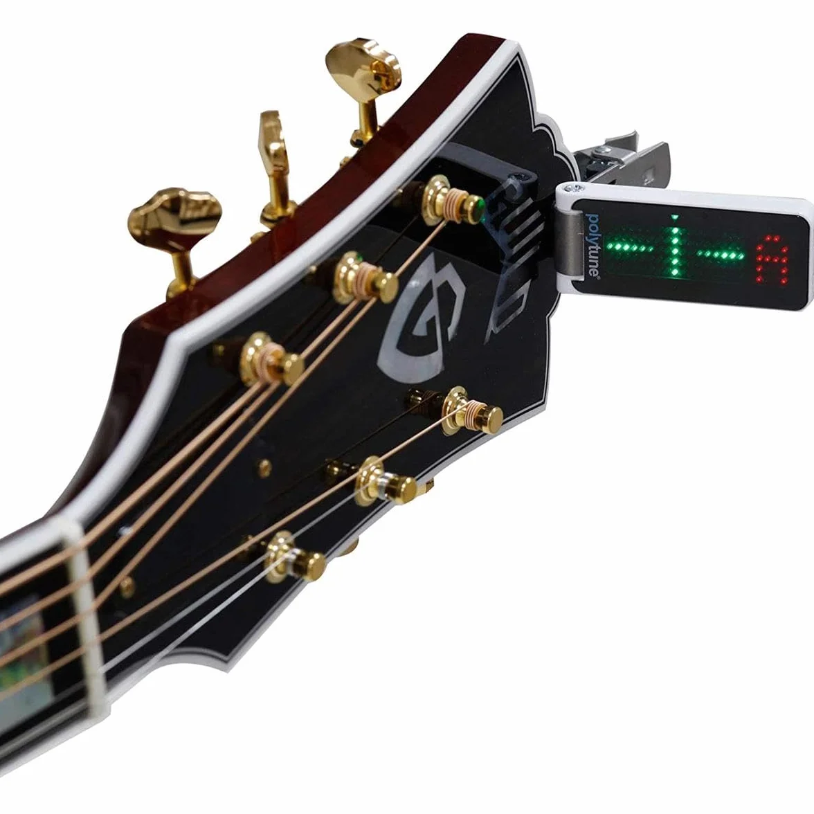 TC Electronic POLYTUNE CLIP tuner Clip-On z trybami polifonicznymi, stroboskopowymi i chromatycznymi oraz wyświetlaczem matrycowym 108 LED dla najlepszej wydajności strojenia