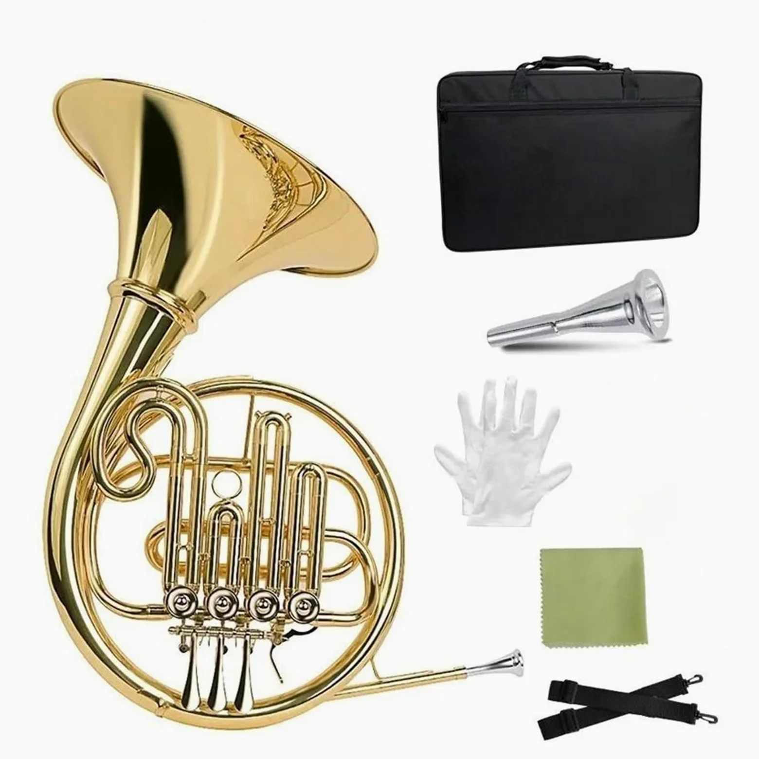 Dorosły Róg Francuski Profesjonalny Metalowy Róg Francuski Klucz B Przenośny Altowy Instrument Muzyczny Dla Początkujących Profesjonalny