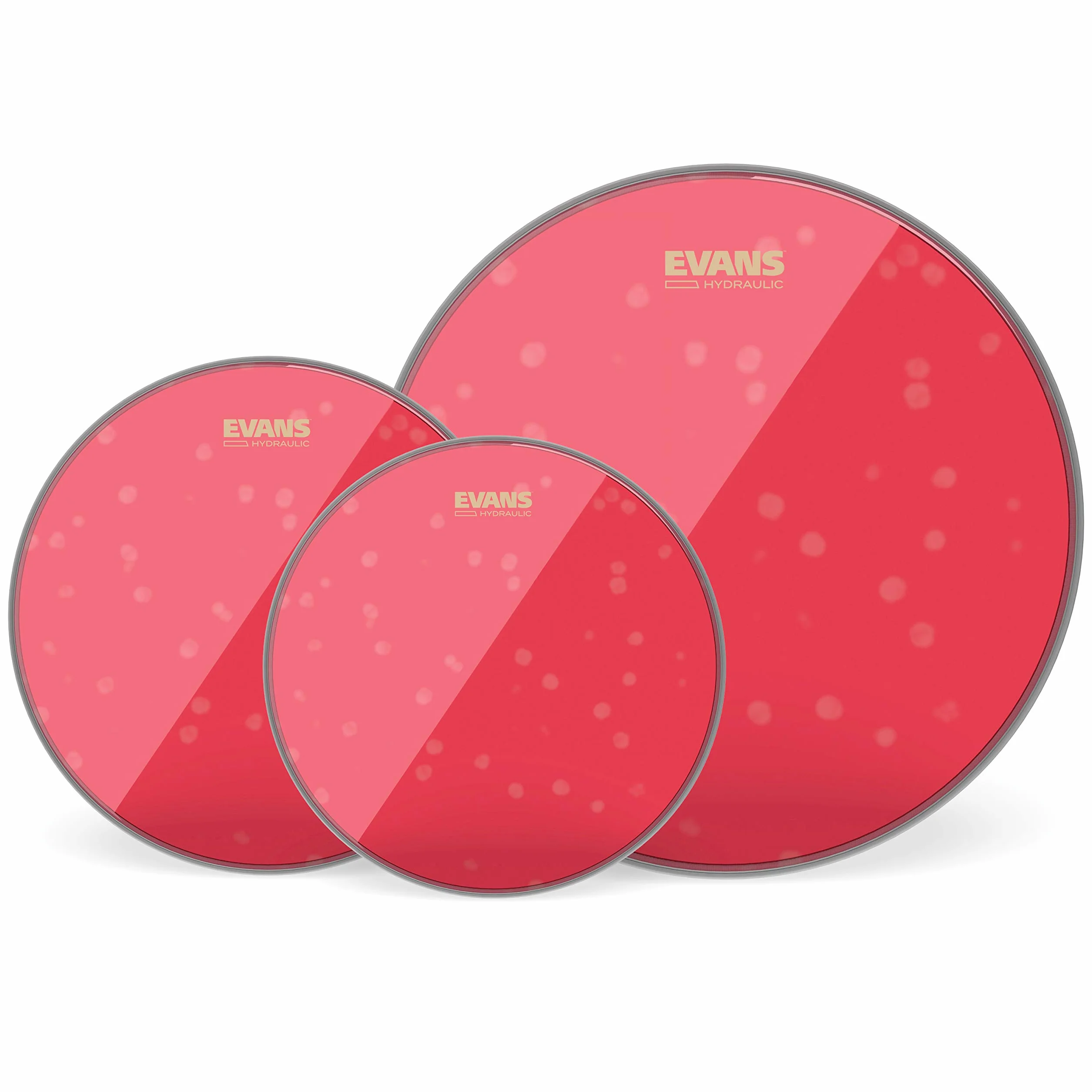 Evans hydrauliczny czerwony zestaw fuzji (25,5 cm, 30,5 cm, 35,5 cm) z powłoką UV 14"