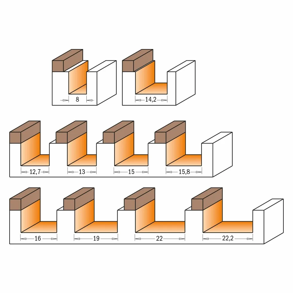 CMT Orange Tools 911.050.11 – frez prosty HWM S 8 D 5 x 12