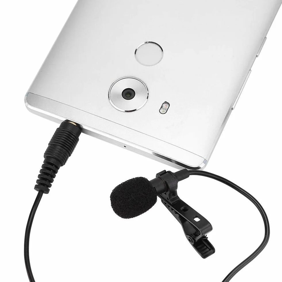 Przypinany mikrofon, przypinana klapa z przewodem mini jack 3,5 mm, mikrofon pojemnościowy zestawu głośnomówiącego, mikrofon, mikrofon lavalier do podcastów, nagrywania, lustrzanka cyfrowa, aparat, smartfon, komputer, laptop