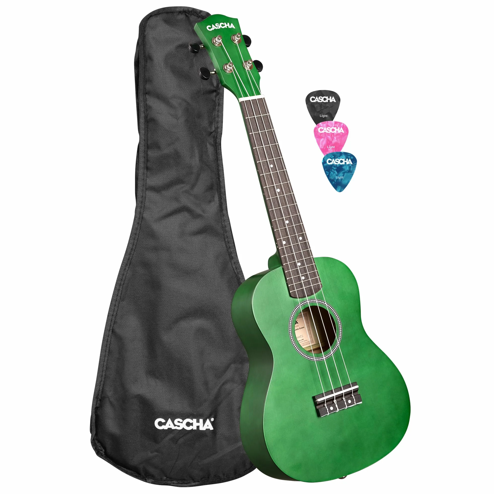 Concert Ukulele Linden Green (w zestawie torba, 3 i)