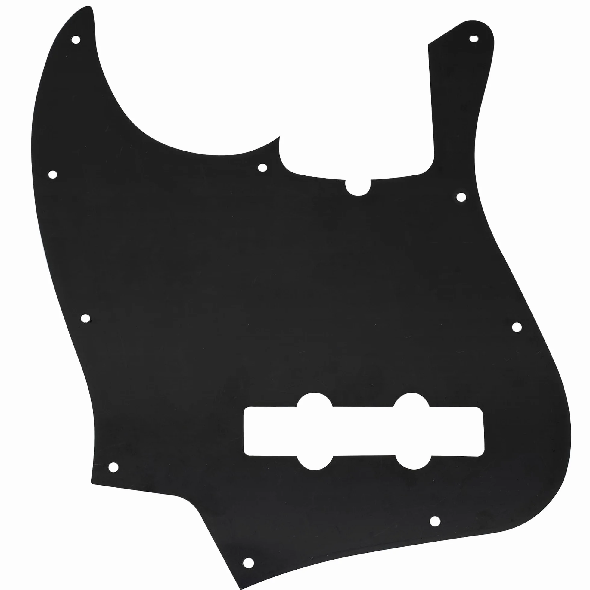 Musiclily Pro 10 Otworów Typ Nowoczesny Pickguard J Bass Maskownica do Gitary Basowy 4-strunowy American Jazz Bass, 3 warstwowy Czarny