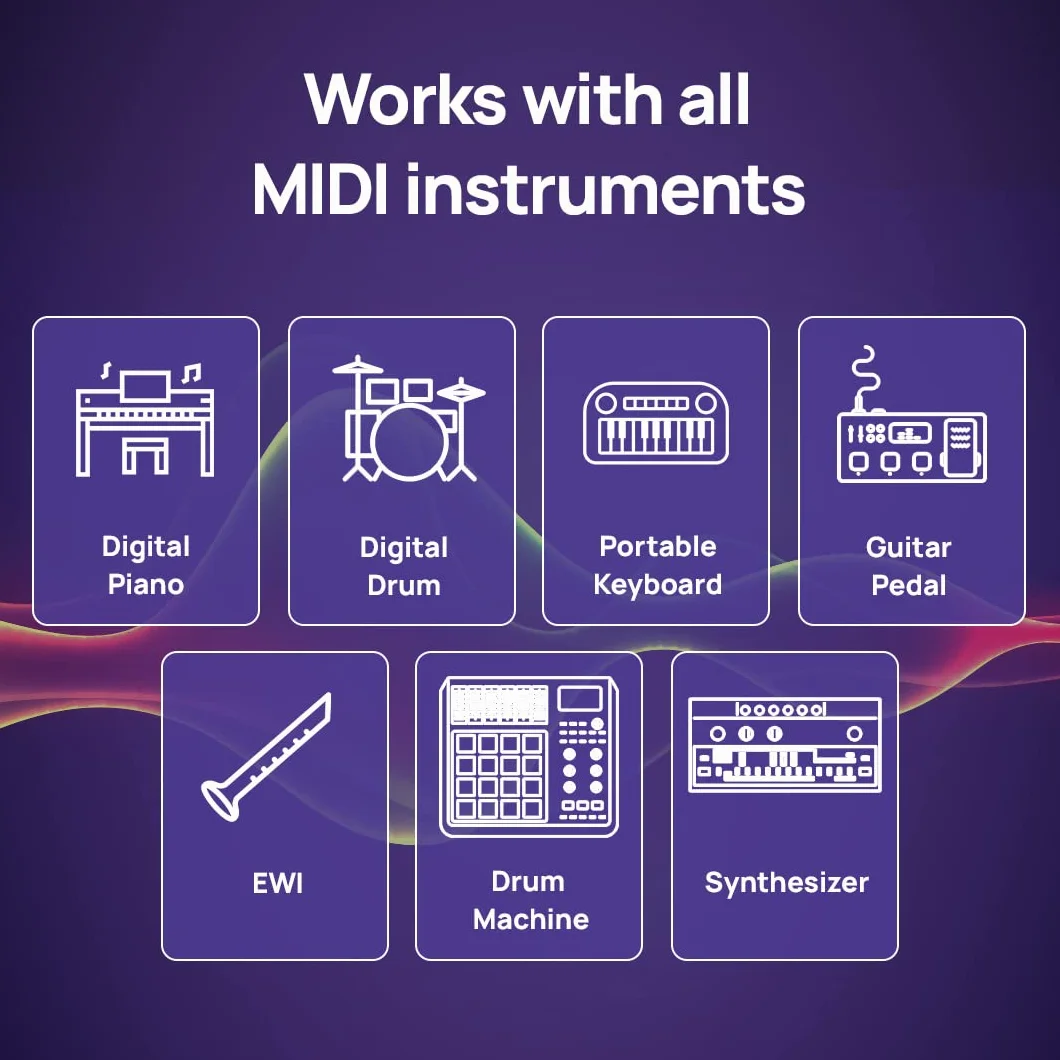 CME U2MIDI Pro – Szybki Kabel USB MIDI z Filtrem i Mapowaniem – Interfejs USB-MIDI Plug & Play do Komputera, Laptopa lub PC oraz Instrumentów MIDI