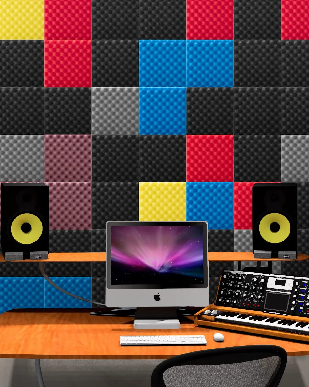 Pianka akustyczna Soundsbay 12 sztuk 30x30x2.5 cm Panele akustyczne z przezroczystą dwustronną taśmą samoprzylepną Panele akustyczne ściana dla studia, podcast, studio nagrań
