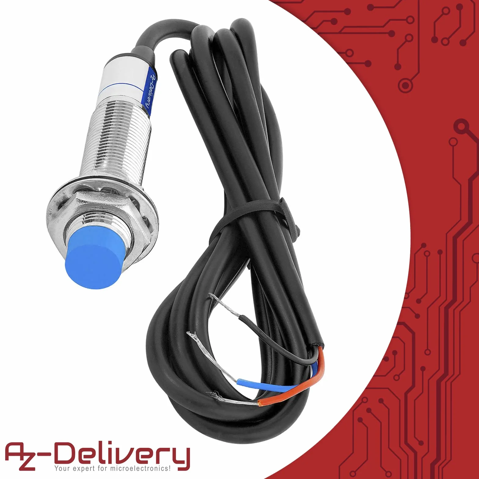 AZDelivery LJ12 A3-4-Z/BX czujnik zbliżeniowy/przełącznik kompatybilny indukcyjnie kompatybilny z Arduino i Raspberry Pi wraz z E-Book!
