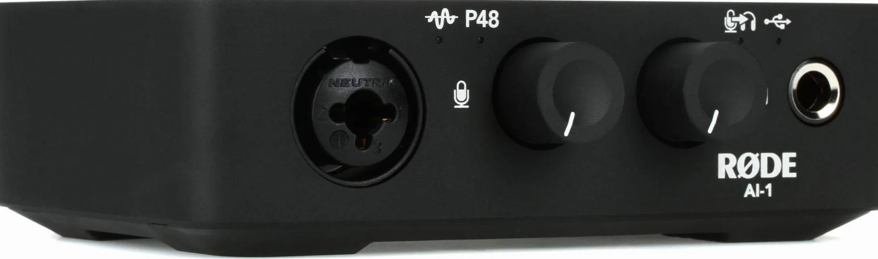 RØDE AI-1 Interfejs audio USB jednokanałowy klasy studyjnej z gniazdem Neutrik™ Combi do produkcji muzycznej, strumieniowania i podcastingu