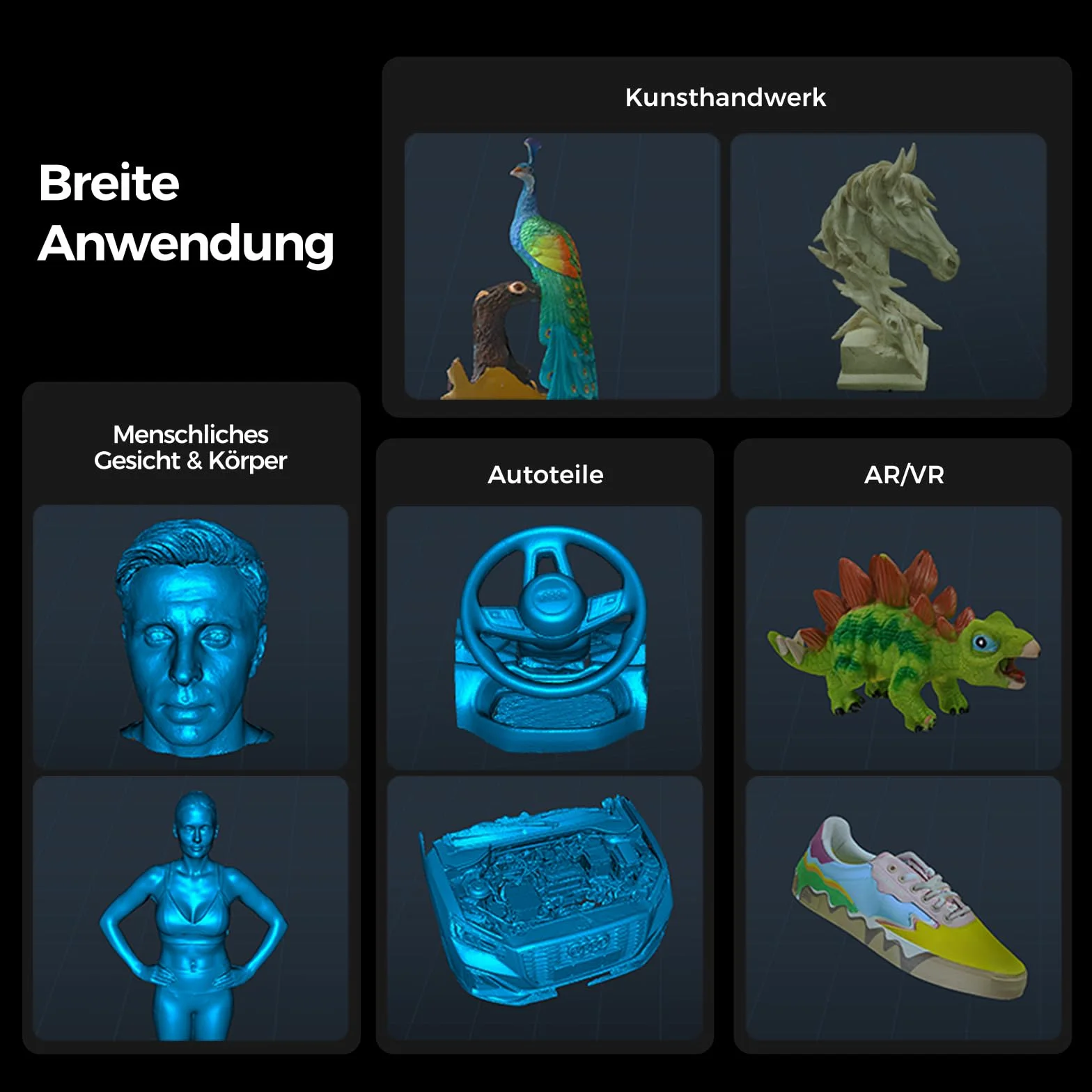 Creality Skaner 3D CR-Scan Ferret Pro do druku 3D, skaner ręczny z bezprzewodowym skanowaniem i śledzeniem zapobiegającym wstrząsom, ulepszenie do szybkiego skanowania pełnokolorowego, dokładność 0,1