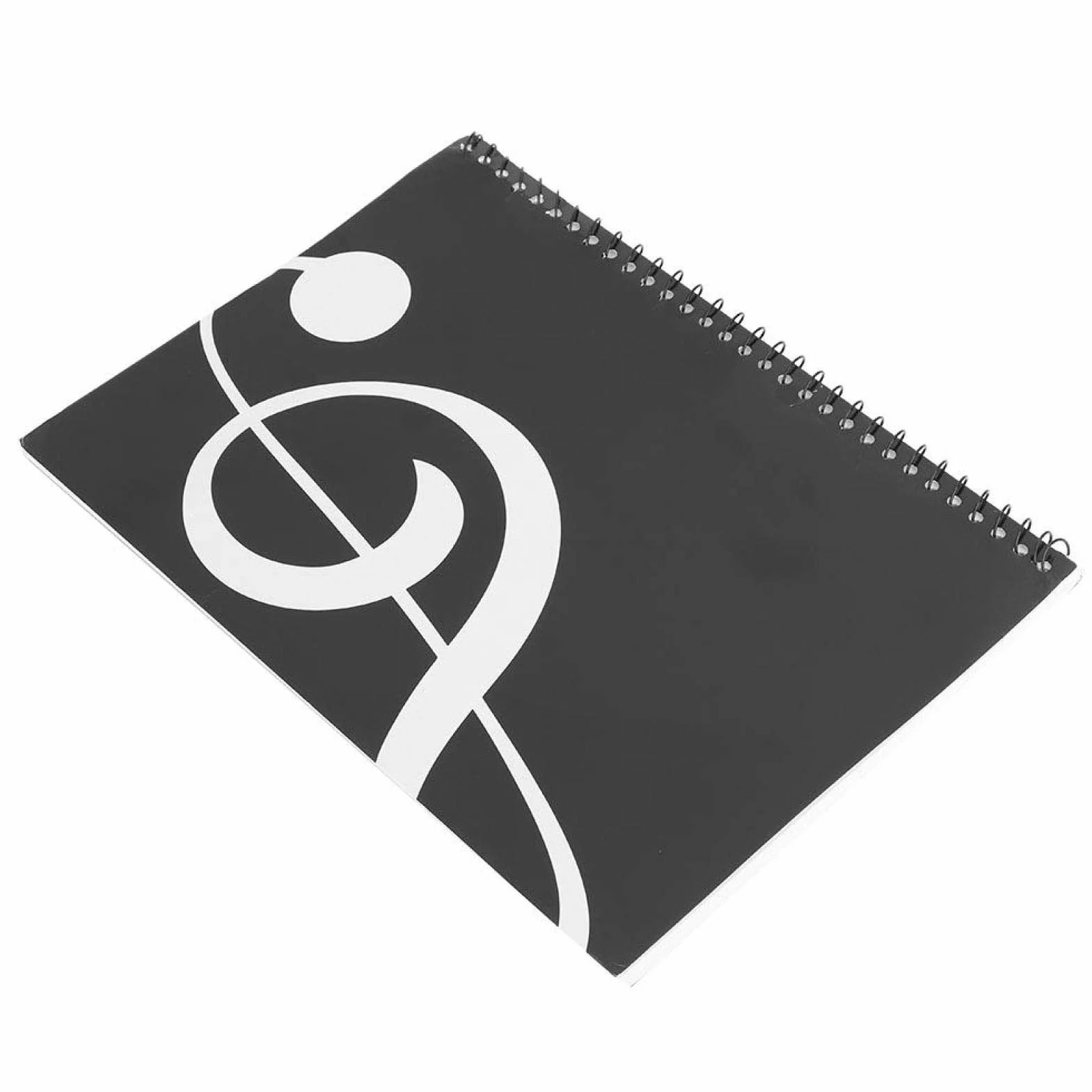 Puste Nuty Zeszyt Nutowy Okładka Pięciolinia Laska Papier 50 Stron Rękopis Nutowy Notatnik dla Muzyków Komponowanie Nut Pisanie Notacji Nutowej(Black Note)