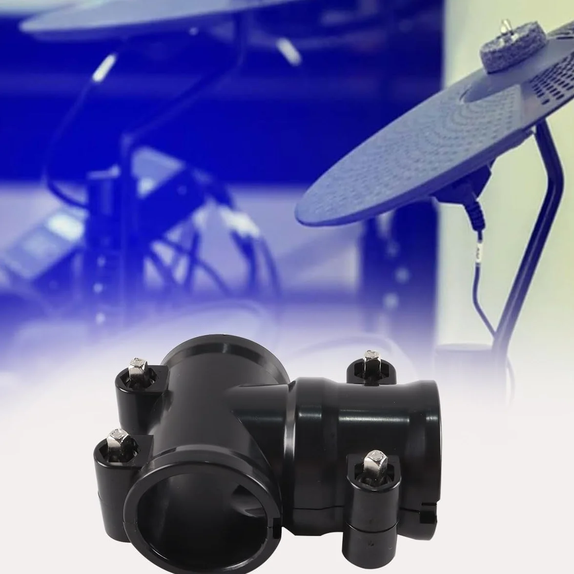 Zacisk montażowy akcesoriów do perkusji elektronicznej Bezpieczny i regulowany do akcesoriów perkusyjnych, zacisk poprzeczny do rur czarny 38 mm