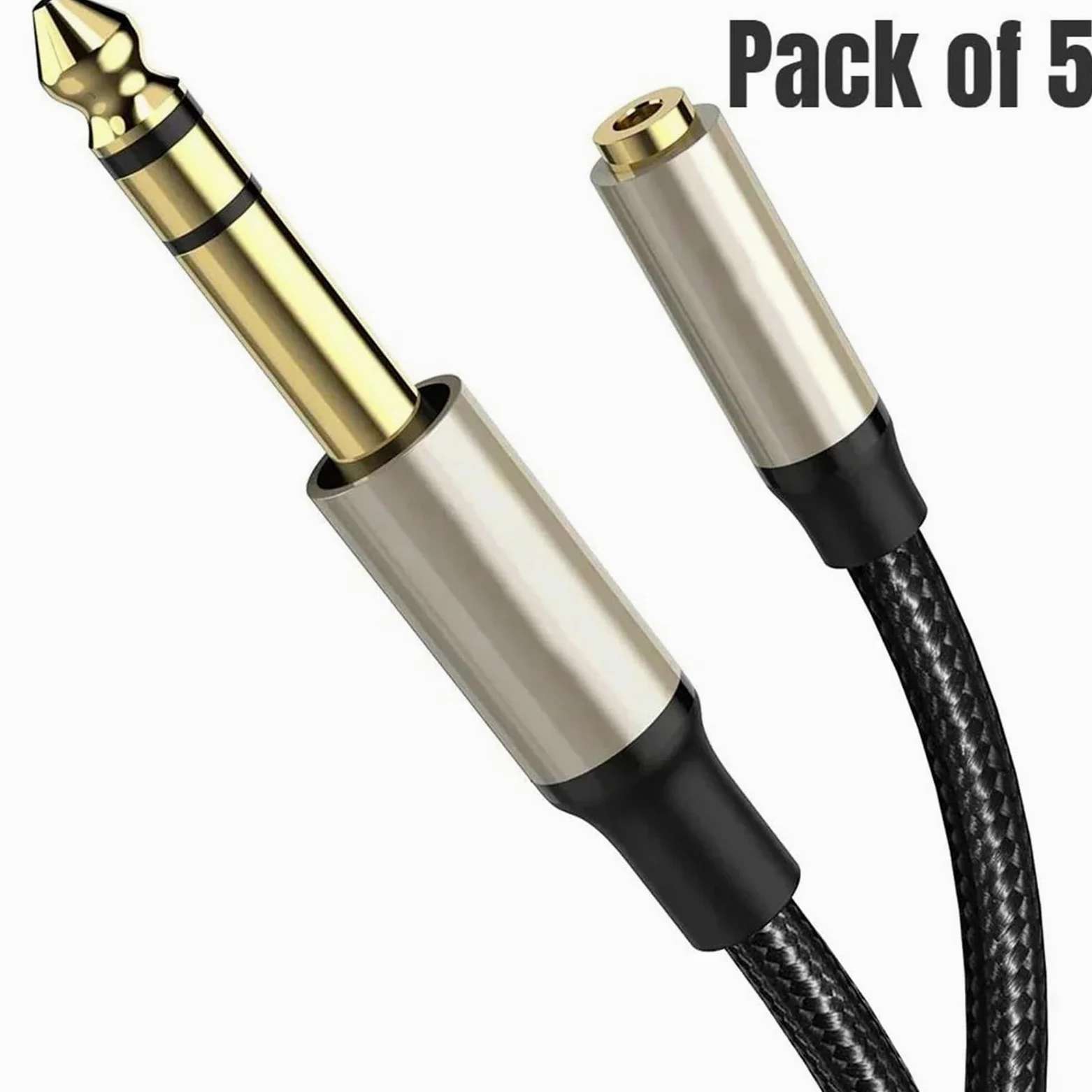 Profesjonalny Kabel Do Gitary Przedłużacz 6,35 Męski Na Żeński 3,5 1/4 Wyjście Stereo Do Wzmacniacza Gitarowego
