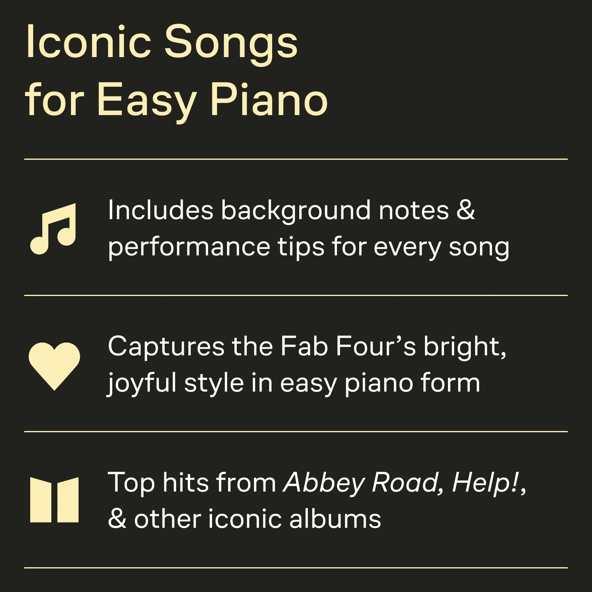 Really easy piano : the beatles collection - 40 titres -