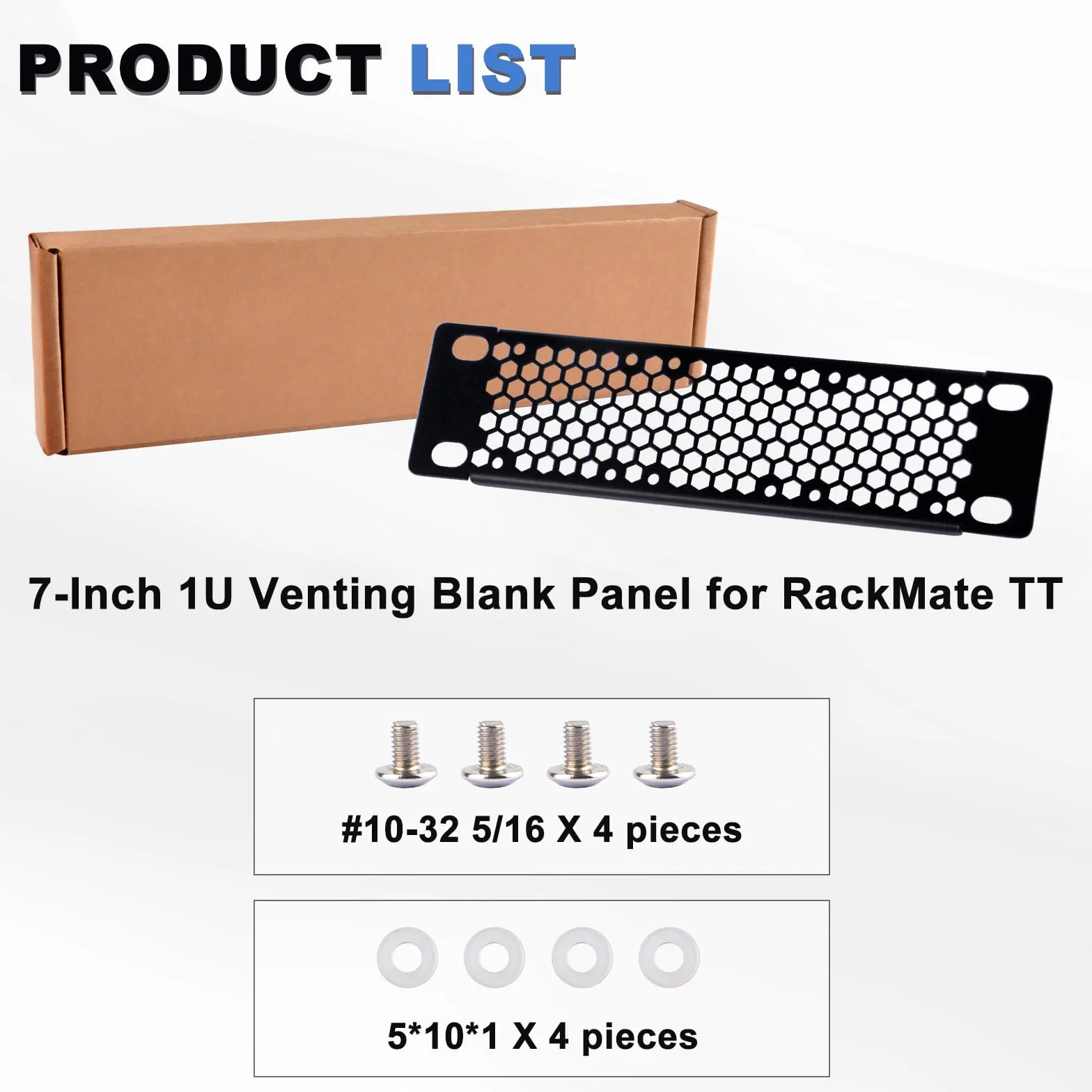 GeeekPi 17.8 cm 1U wentylowany pusty panel metalowy uchwyt do szafy serwerowej DeskPi RackMate TT (1)