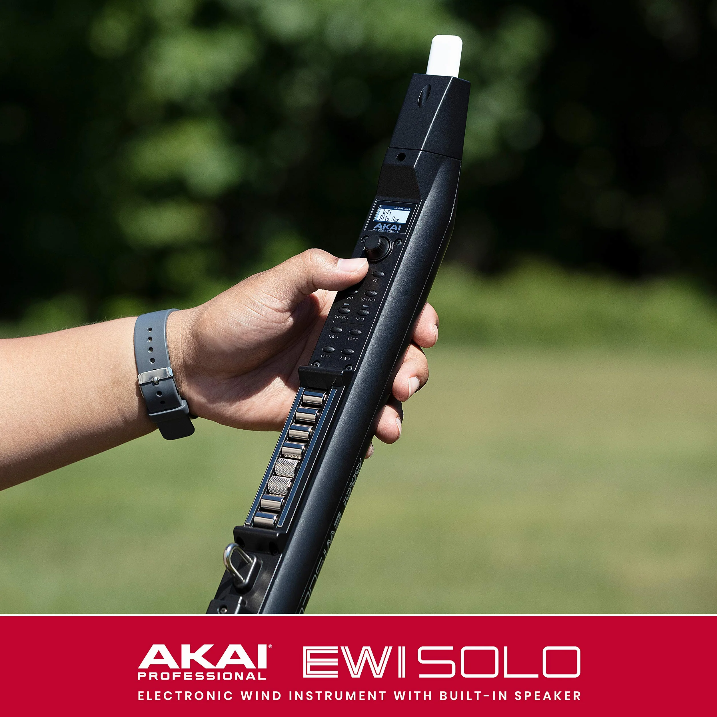 Akai Professional EWI Solo - Elektroniczny Instrument Dęty z Wbudowanym Głośnikiem, Akumulatorem, 200 Brzmieniami i Łącznością USB MIDI
