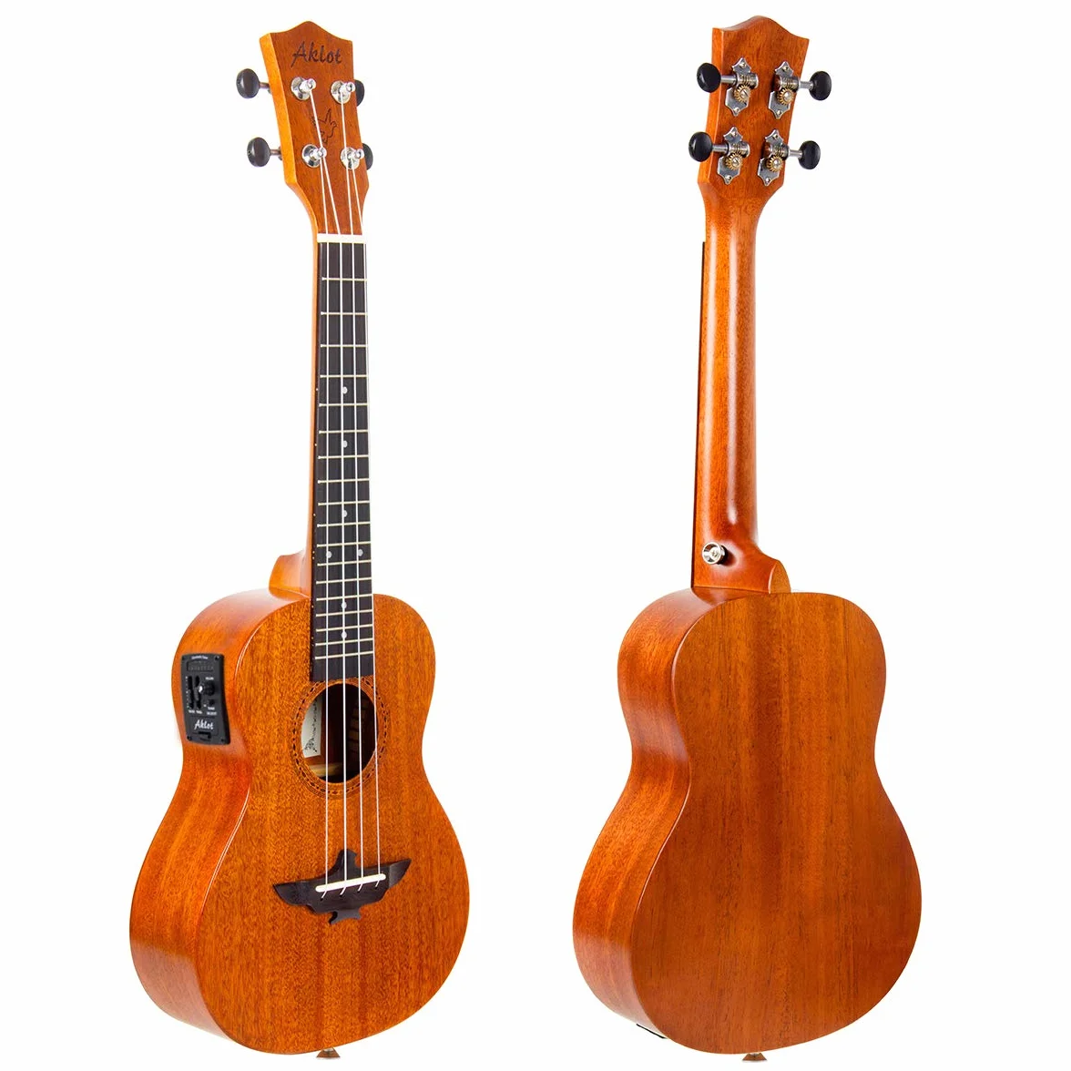 Tenorowy Ukulele Electric Ukulele 26-calowe solidne mahoniowe Ukelele dla profesjonalistów z bezpłatną lekcją online 8 paczek Akcesoria Uke (wybór toreb Pasek szmatka do czyszczenia sznurka Instrukcja obsługi Twardy futerał)