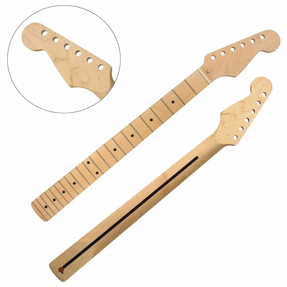 Szyja gitarowa gitara elektryczna, 22 progi, gryf gitarowy, szyja gitarowa, zamiennik szyi, klon, do części naprawczych