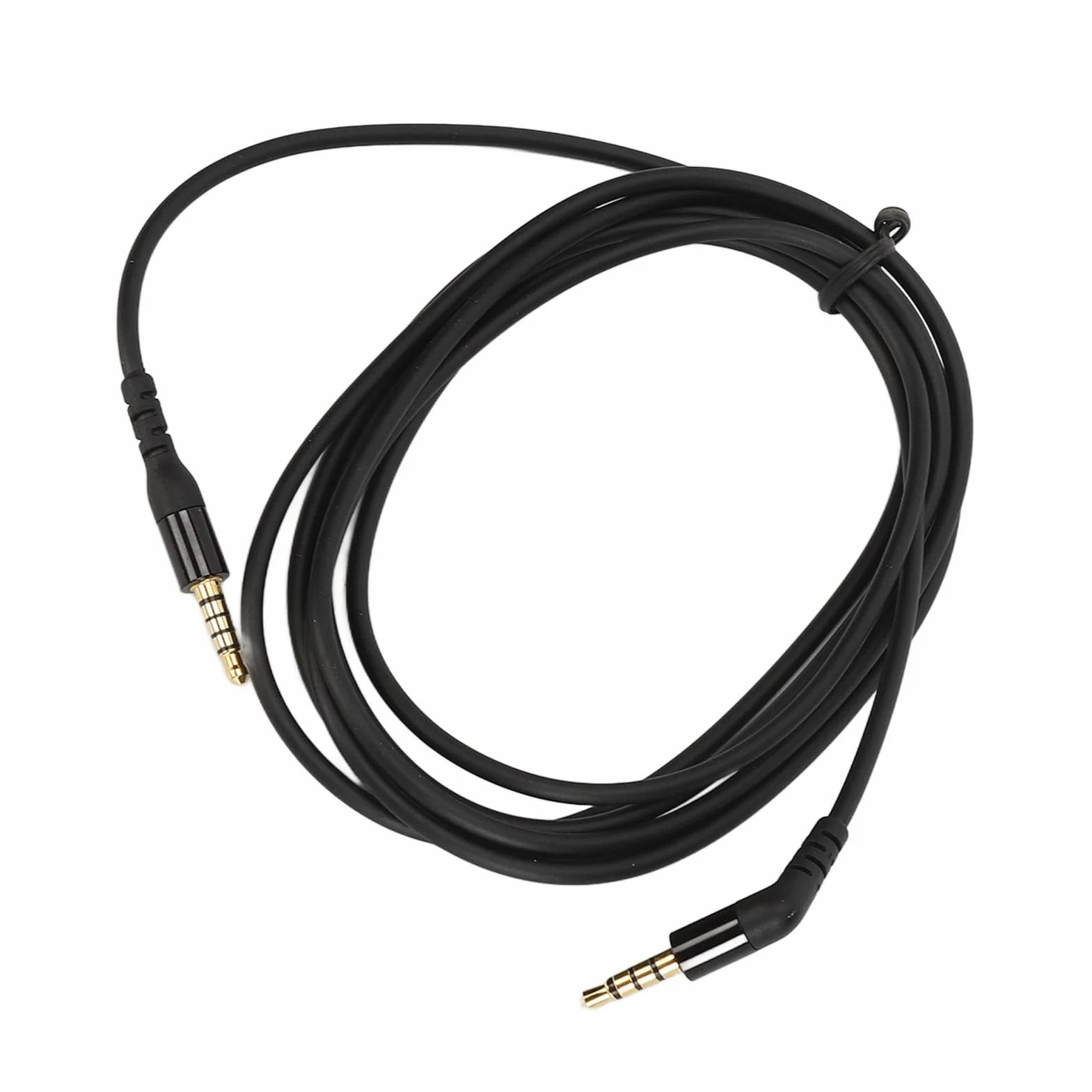 Fockety Zamienny kabel audio, 3,5 mm, 5-biegunowy, zamienny kabel kompatybilny z Nova 7 / Nova Pro, zestaw słuchawkowy do gier, kąt 135 stopni, 2 m (czarny)