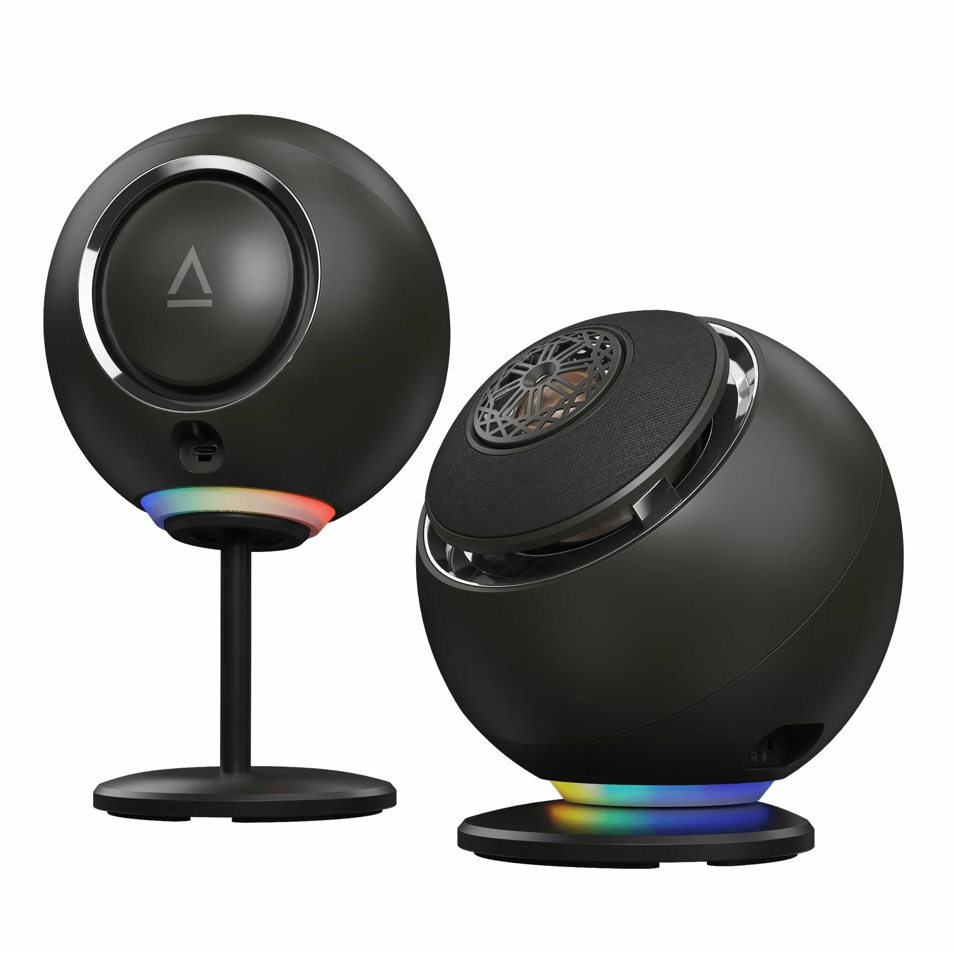 CREATIVE Pebble Nova Premium 2.0 USB-C głośniki komputerowe z Bluetooth 5.3 i konfigurowalnym oświetleniem RGB, USB Audio, port zestawu słuchawkowego, do PC i Mac (czarne)