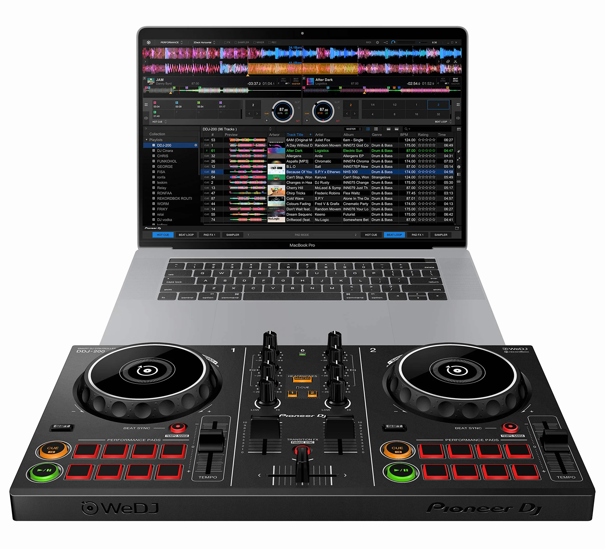 Pioneer DJ DDJ-200 Kontroler DJ, Czarny