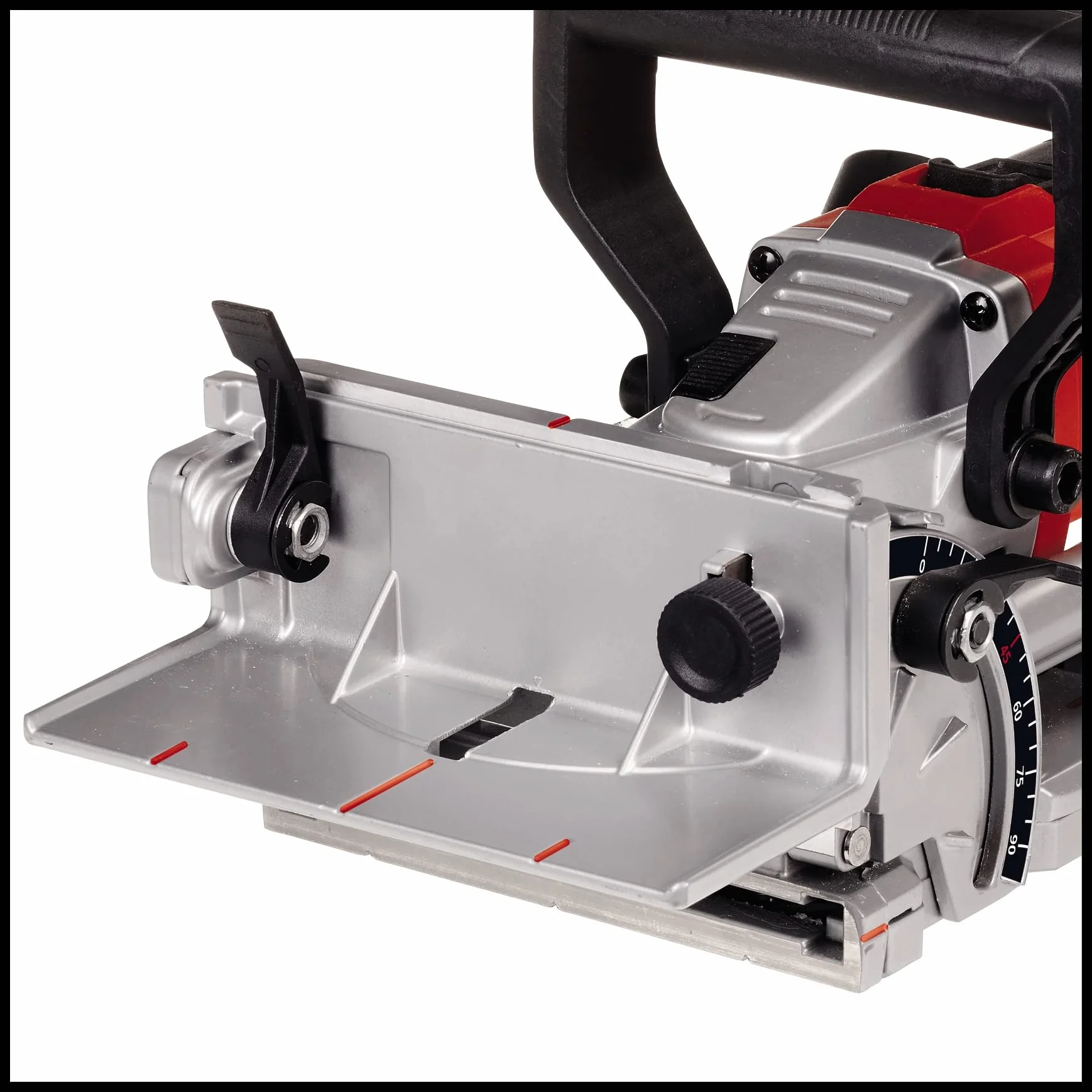 Einhell Akumulatorowa frezarka nutowa TE-BJ 18 Li-Solo Power X-Change (18 V, Li-Ion, bezstopniowa regulacja kąta/wysokości, 6 poziomów regulacji głębokości, bez akumulatora i bez ładowarki)