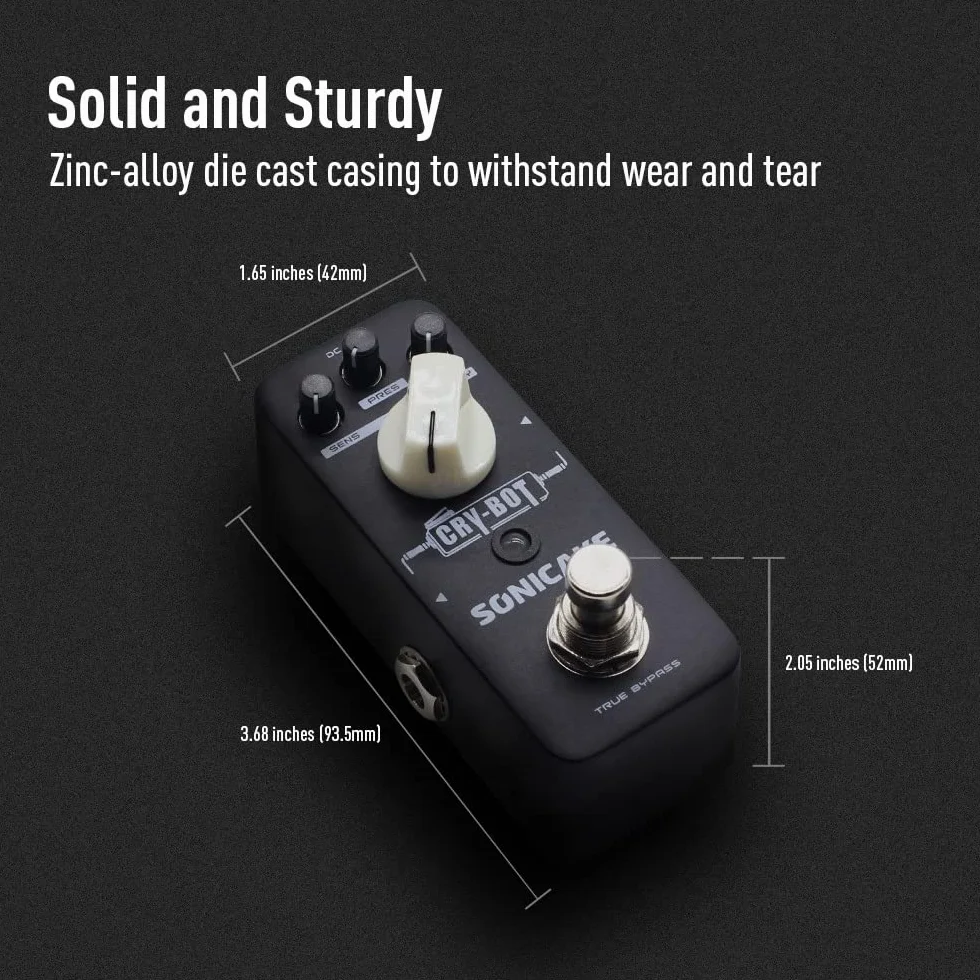 SONICAKE Auto Wah Pedał Gitara basowa Efekty Pedał Koperta Filtr Funky Cry-Bot