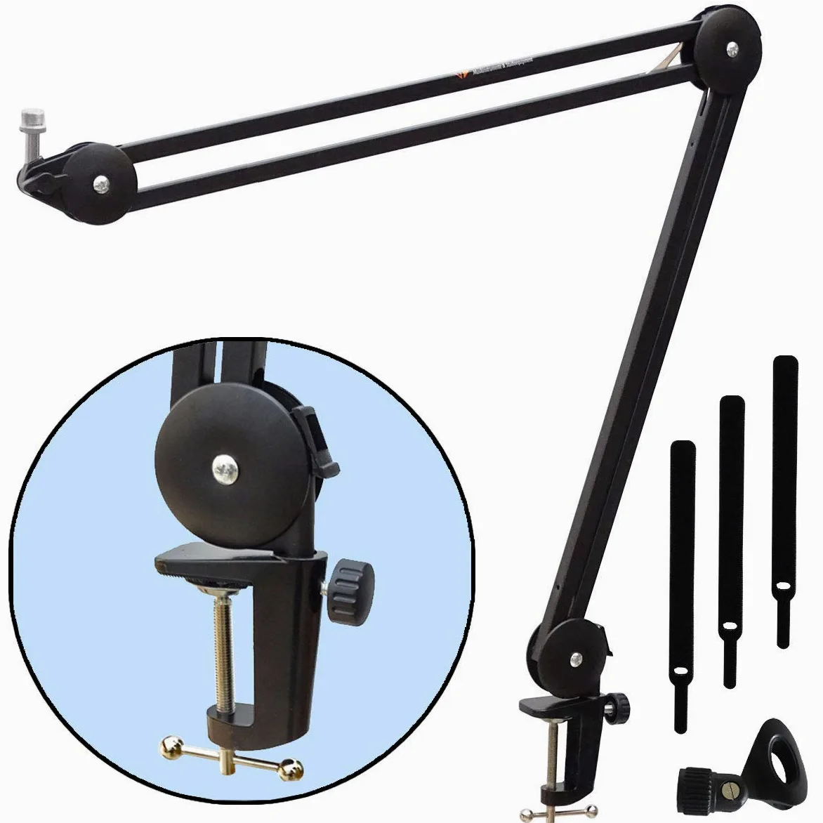 keepdrum MS138 ramię mikrofonowe statyw przegubowy + MS089SV pająk mikrofonowy do G-Track AT-2020/USB+