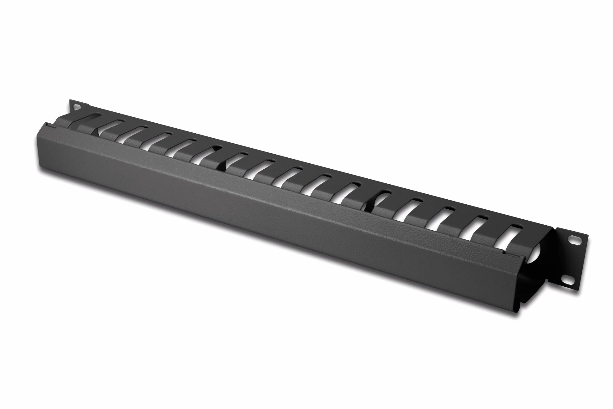 DIGITUS Klatka kablowa - 1U - Patch Panel - 19 cali - Przepust kablowy - Zdejmowany panel - Czarny