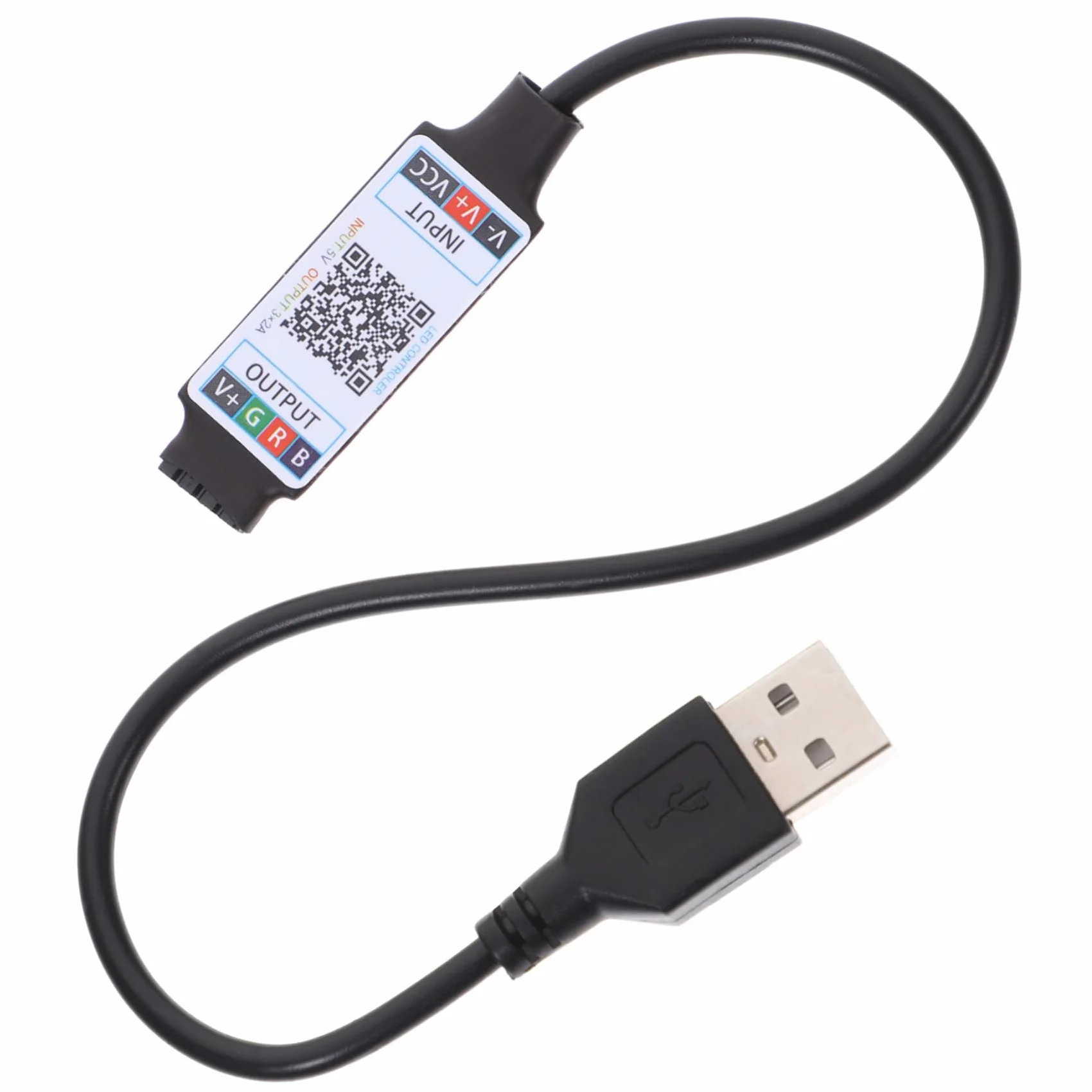 WOONEKY Kontroler Led Rgb Usb z Funkcją Muzyki Pinowy Zdalny Sterownik Taśmy Led Inteligentny Kontroler Do Dekoracji Wnętrz Sypialni Salonie Biurze i Szkole