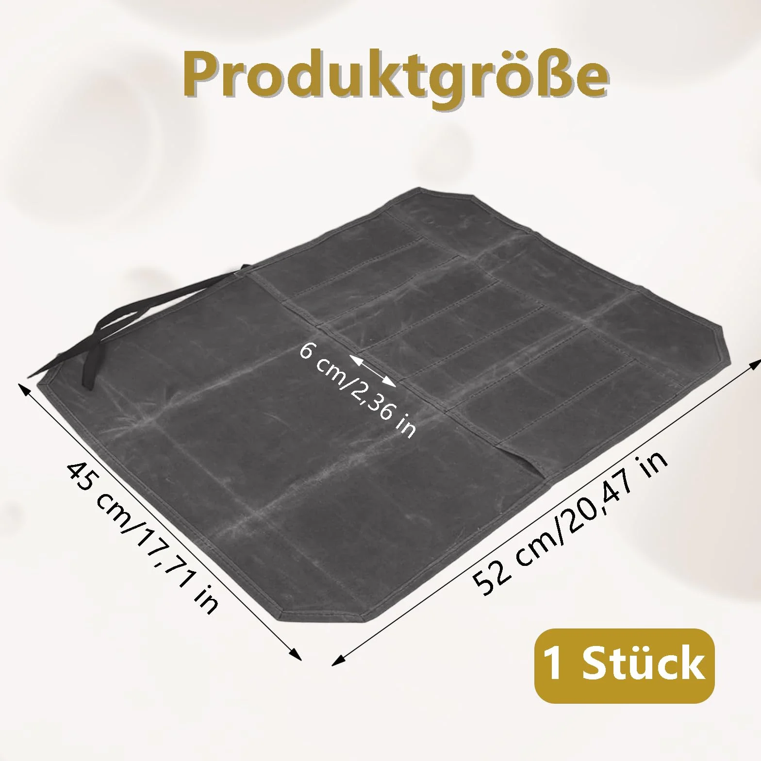 Torba na nóż, szara torba do przechowywania noży kuchennych, rolka na noże kuchenne z 7 przegródkami, torba na narzędzia, przenośna torba na noże kuchenne, łyżki, noże kuchenne, szary, NO