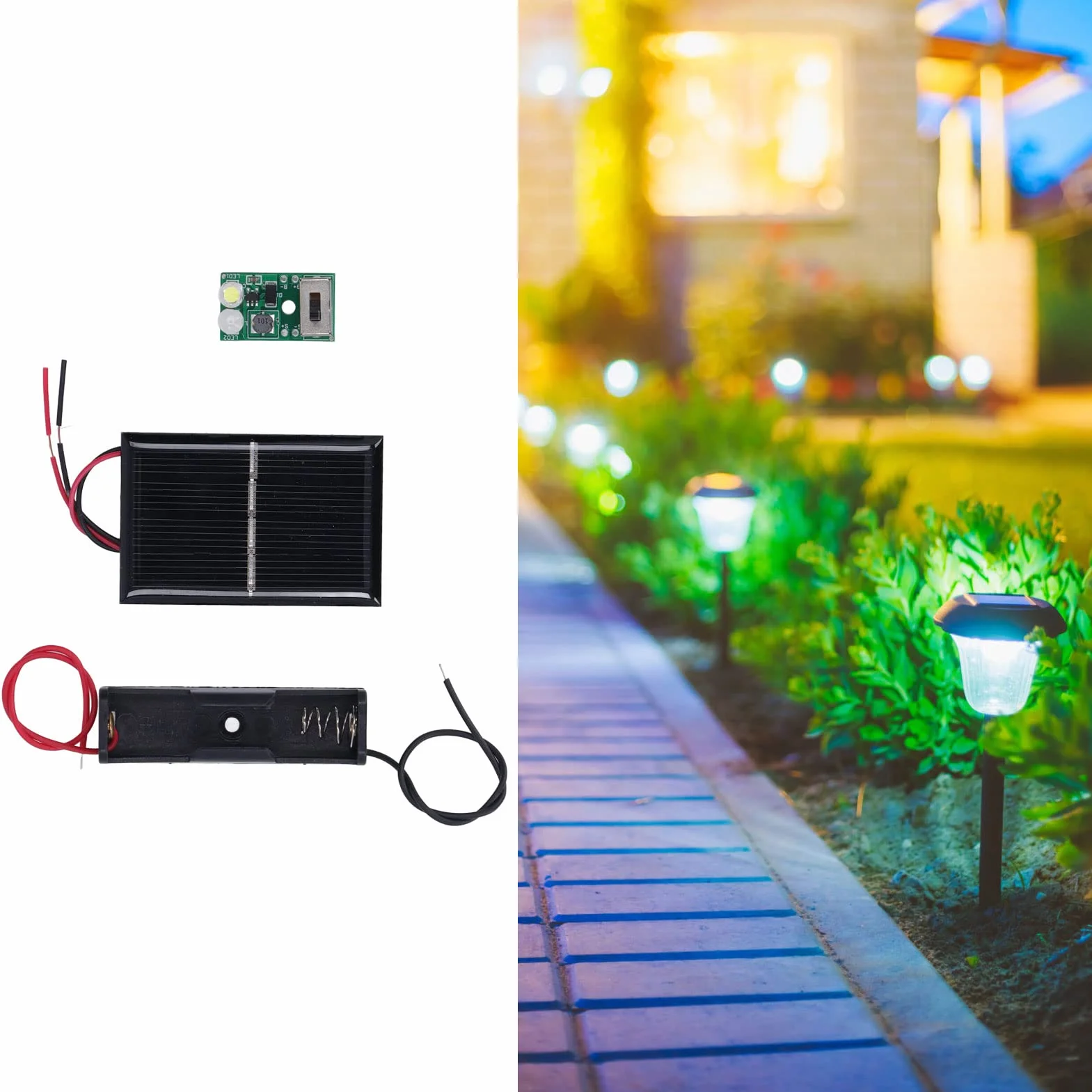 Zestaw Panelu Sterowania Lampą Słoneczną Ochrona ładowania PCB Zestaw Tablicy Kontrolnej Lampy Słonecznej do Trawnika 1.2V Panel Sterowania Lampą Solarną do Trawnika