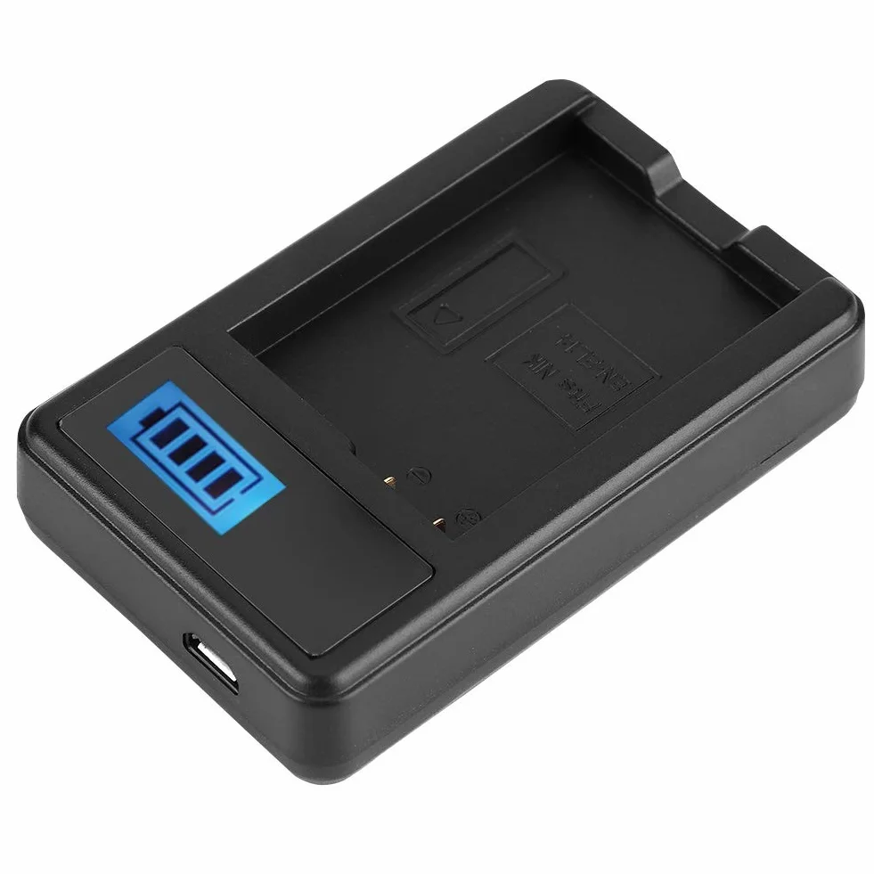 Ładowarka USB do Przenośnej ładowarki EN-EL14, Ładowarka EN-EL14 z Wyświetlaczem LCD do Aparatu D5100/D3100/D3200/D3300/Coolpix
