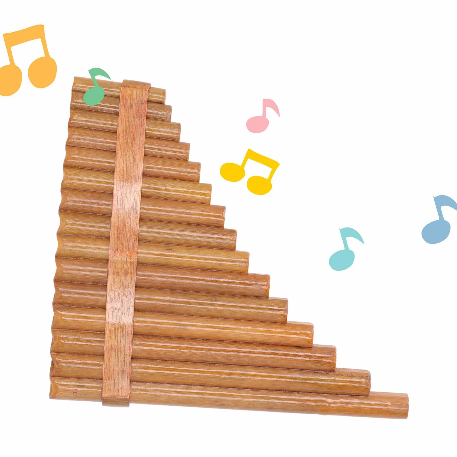 Flet Pana, 15 Piszczałek Instrument Pan Pipe Klucz G dla Początkujących Nauka Nauczania z instrukcją Obsługi Torba do Przenoszenia, Ustnik i Długie Piszczałki Tradycyjny Chiński