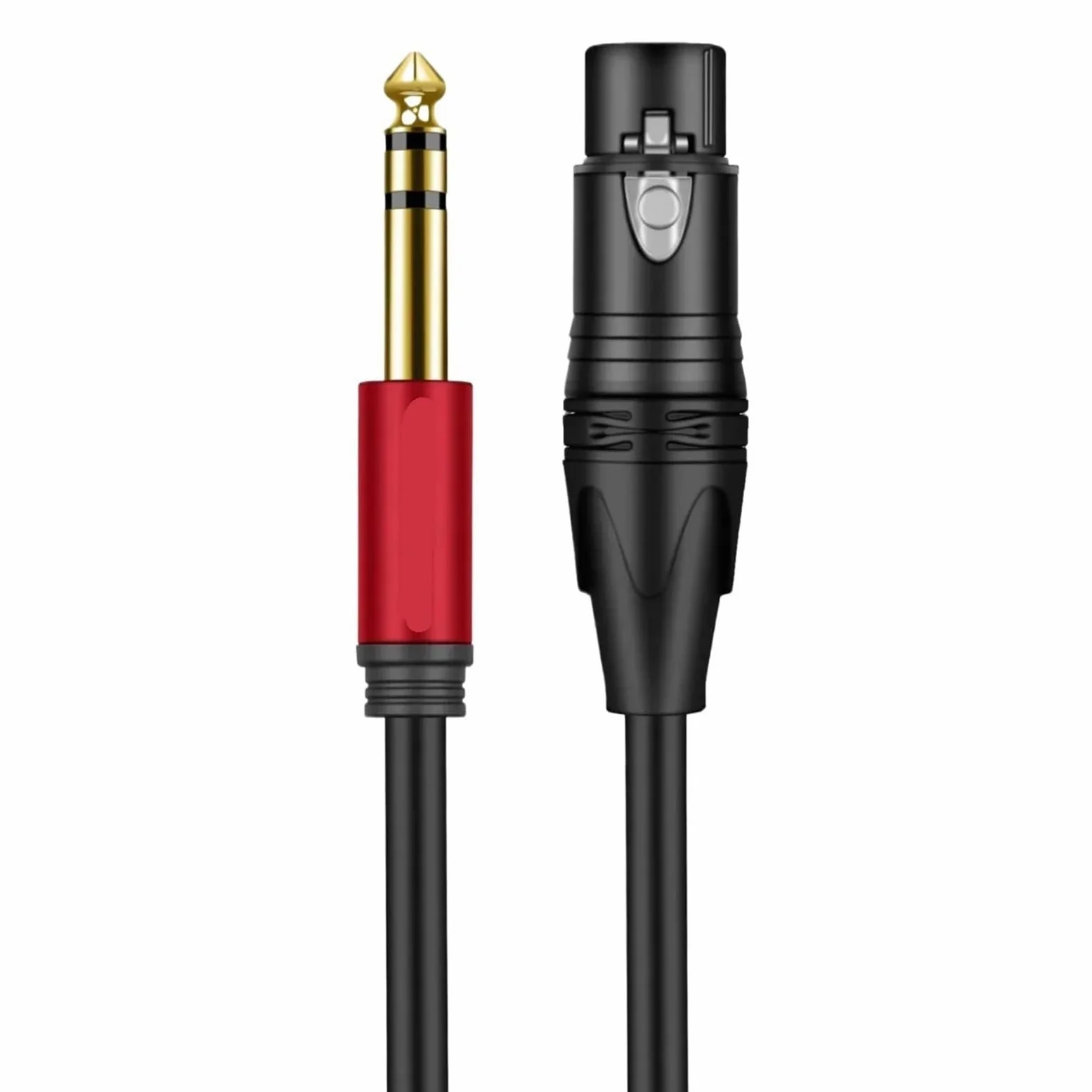 6,35 mm do XLR mikrofon głośnik audio kabel HiFi kabel 3-pinowe gniazdo na 6,5 mm wtyczka do miksera, gitary, systemu stereo, wzmacniacz mocy (Red-TRS, 12 m)