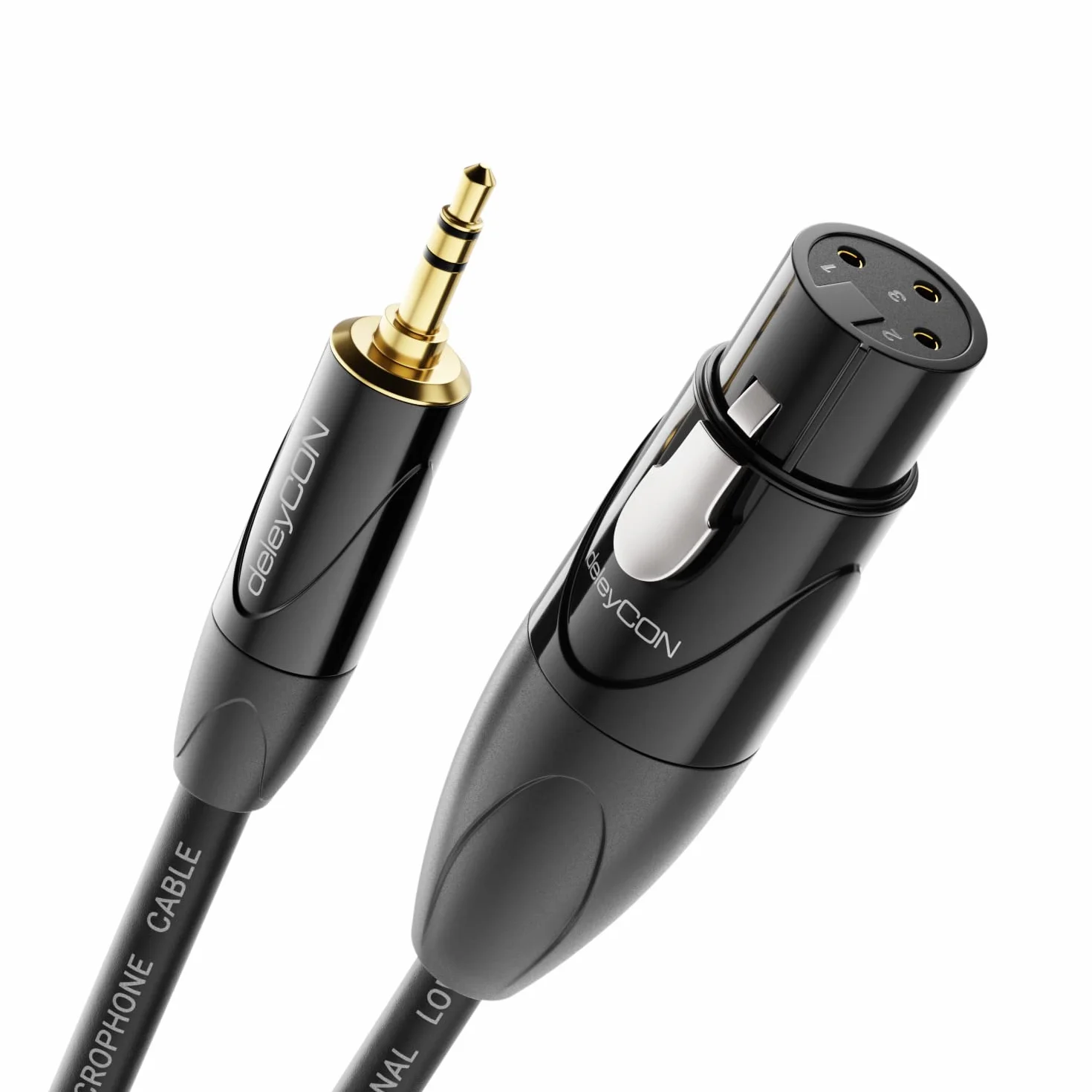 deleyCON 5m XLR na 3,5mm Klinke Stereo Kabel Mikrofonowy Audio Adapter AUC - czysta Miedź OFC AWG24
