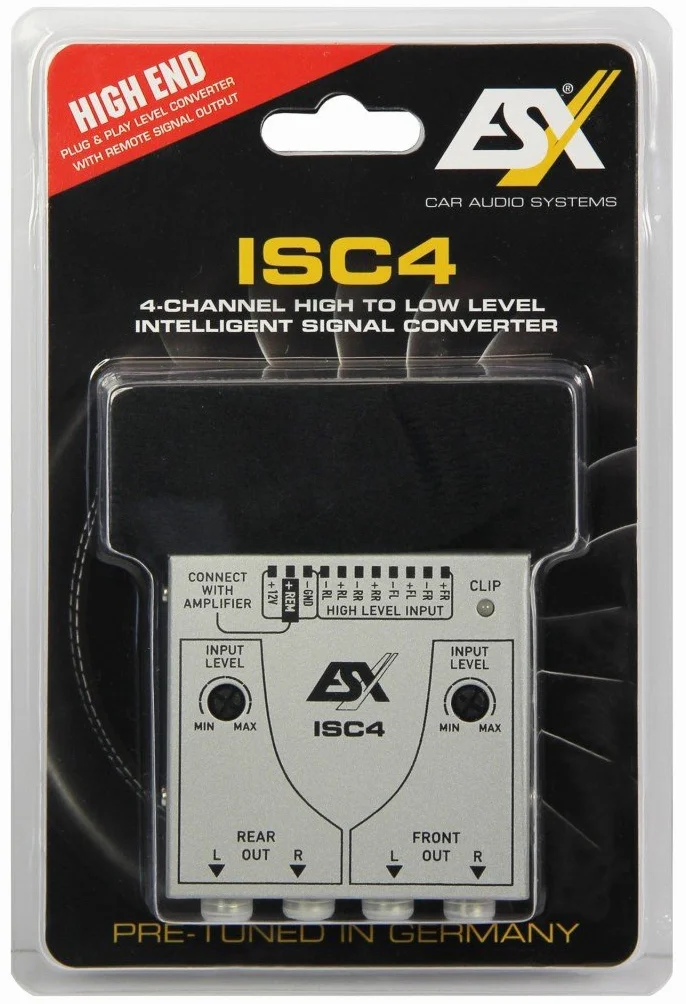 ESX ISC4 High-TO-LOW adapter poziomowy - 4-kana?owy High Low Adapter