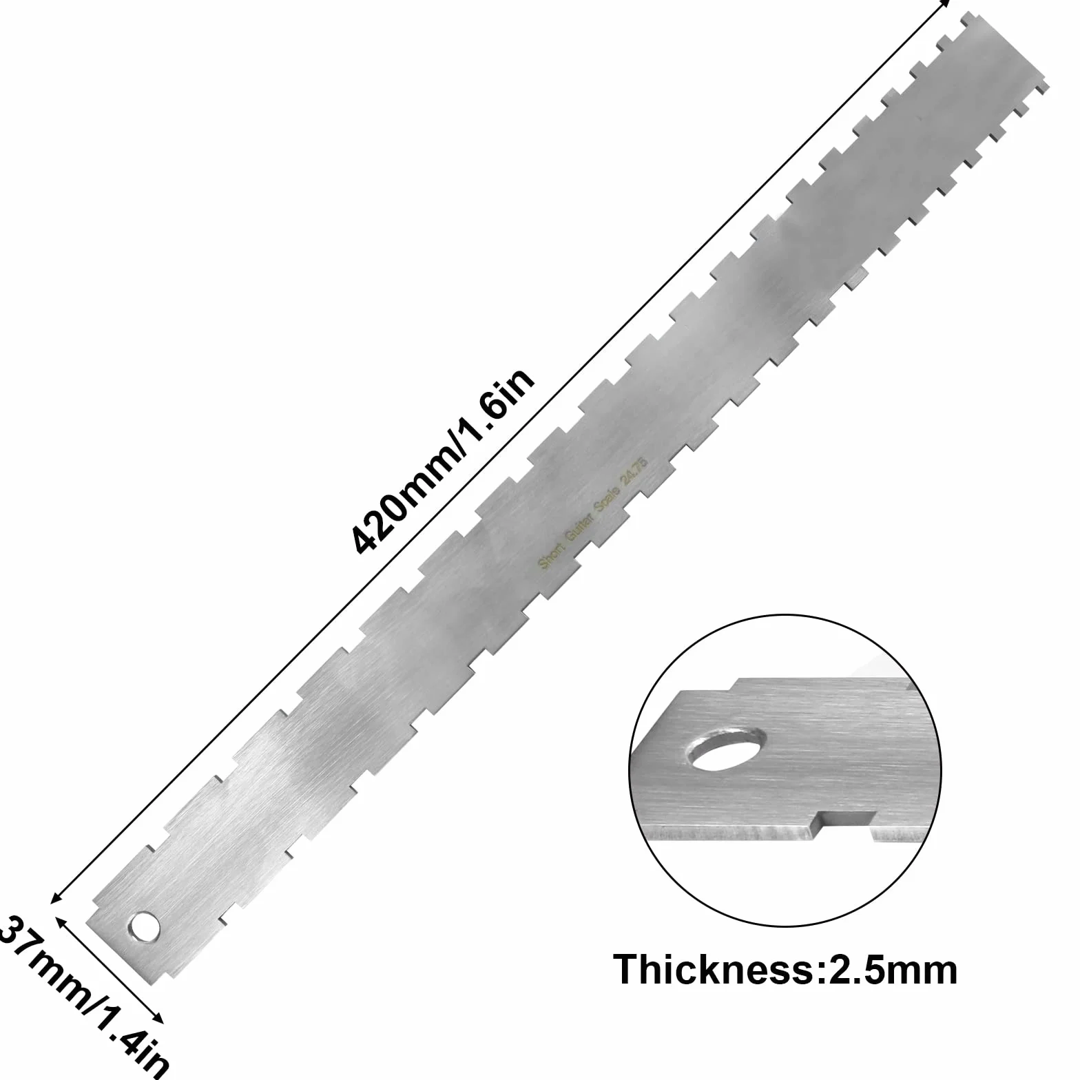 42 cm szyjka gitary prosta krawędź gitara ze stali nierdzewnej gitara ząbkowana linijka klawisz klawiatura narzędzie pomiarowe fret linijka do lutników pomiarowych