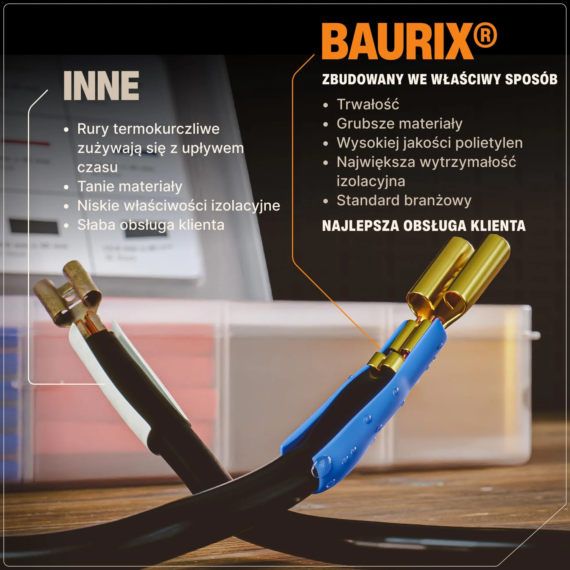BAURIX® Zestaw rur termokurczliwych 850 sztuk - Kolorowy asortyment rur termokurczliwych- Stosunek skurczu 2:1 - Rury termokurczliwe - Rury izolacyjne do kabli - Zestaw rur termokurczliwych