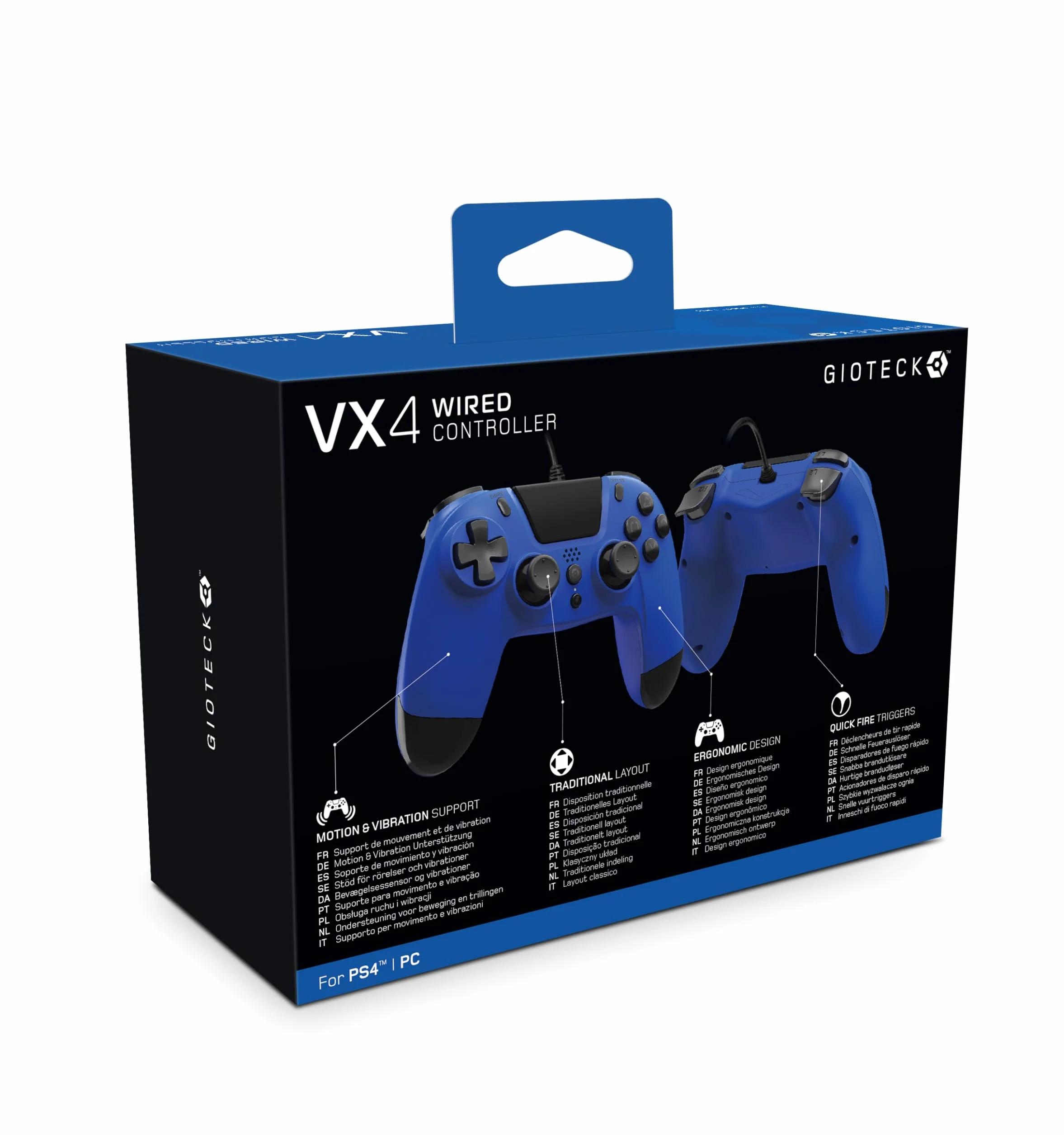 VX-4 niebieski kontroler (PS4)