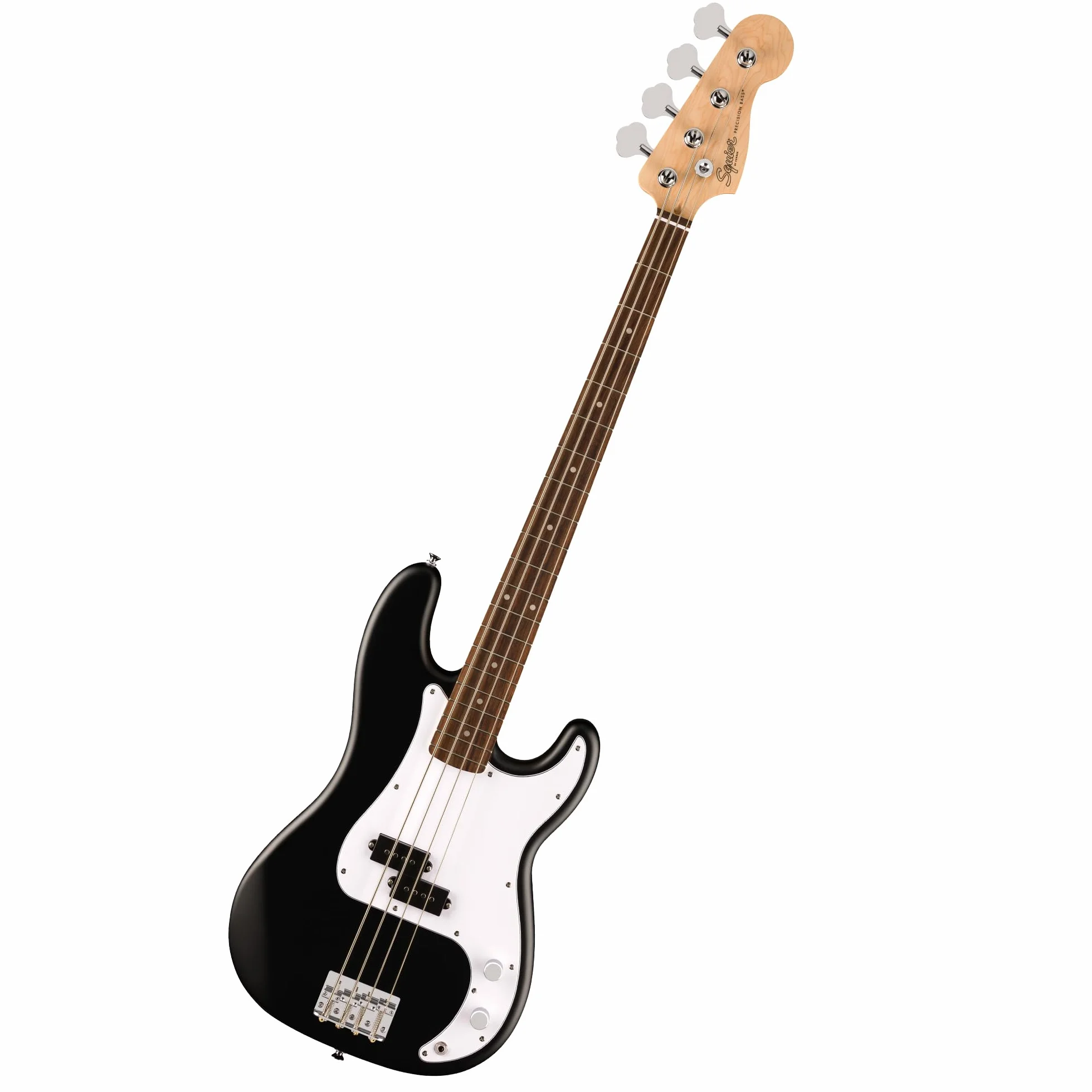 Squier by Fender Debut Collection Precision Bass Guitar, Laurel Fingerboard, White Pickguard, Black