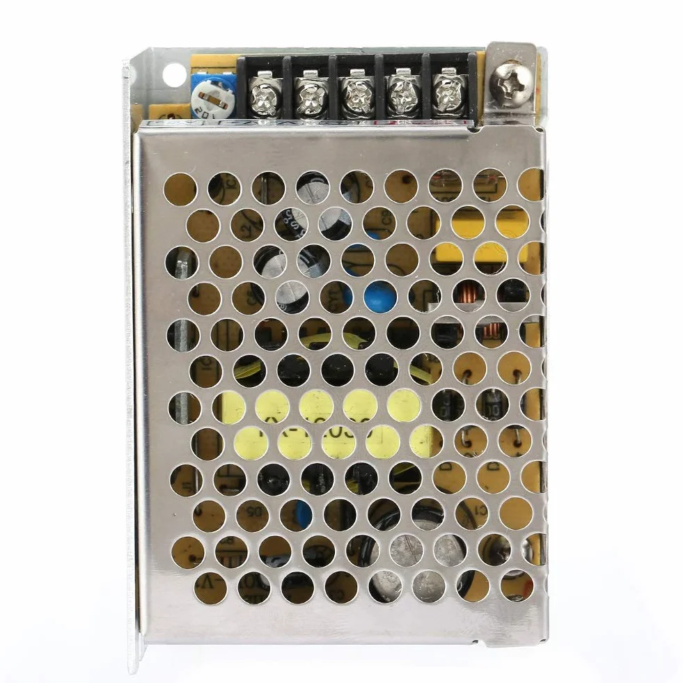 KSTE Zasilacz impulsowy 12 V, 5 A 12 V, uniwersalny wyłącznik zasilania – AC/DC, regulowany zasilacz impulsowy do zasilacza LED