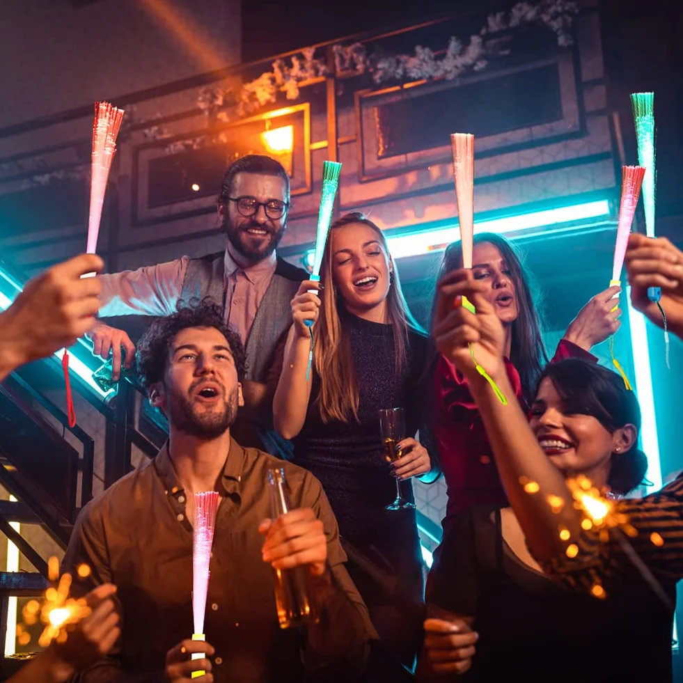 Joycabin 12 sztuk świecących prętów LED zestaw wielokolorowe światło na imprezę Boże Narodzenie koncert