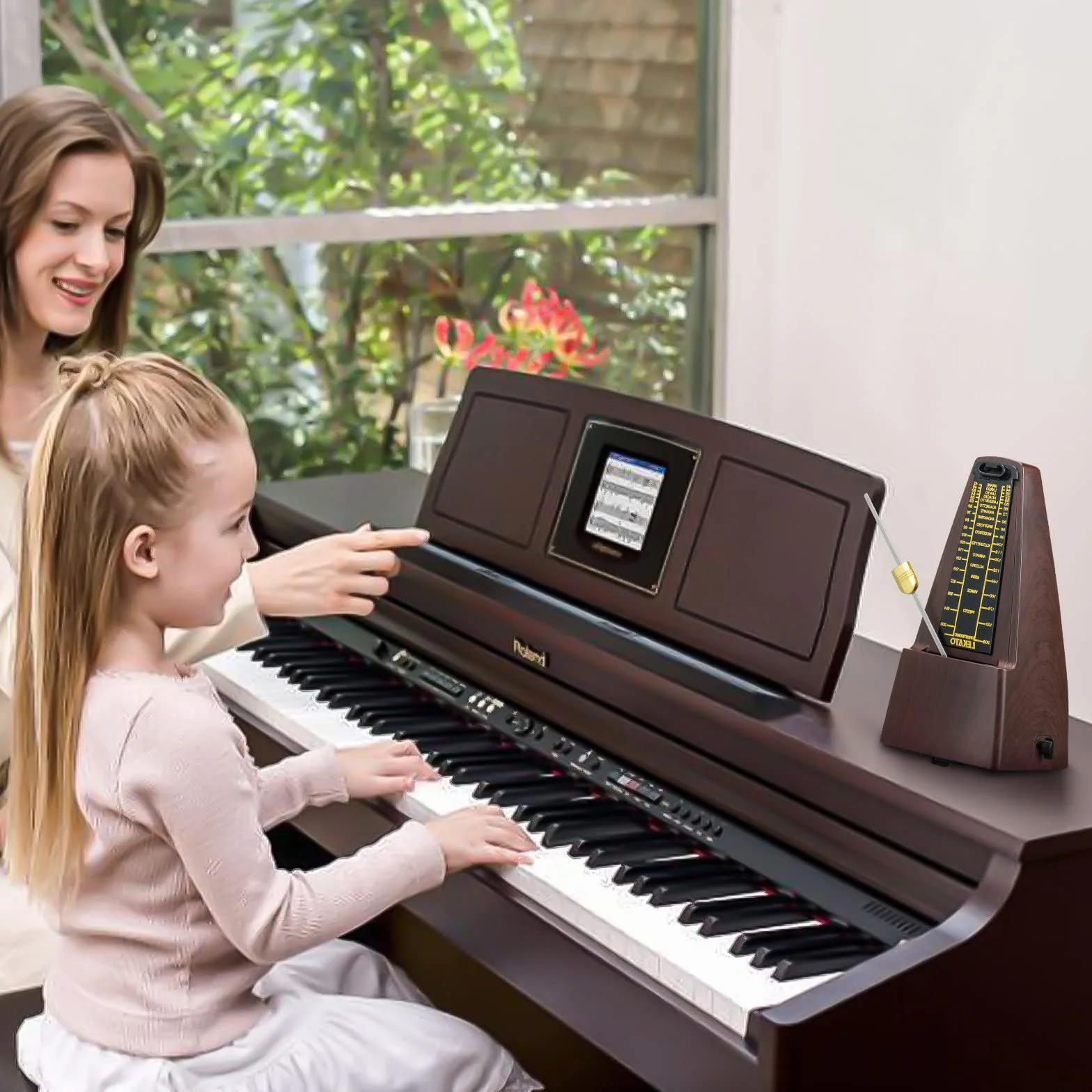 LEKATO Mechaniczny metronom do fortepianu, gitary, basu, bębnów, ukulele, skrzypiec, wiolonczeli, saksofonu, trąbki i wszystkich instrumentów, wizualizowane tempo i rytm, dzwonek akcentujący (zamykany