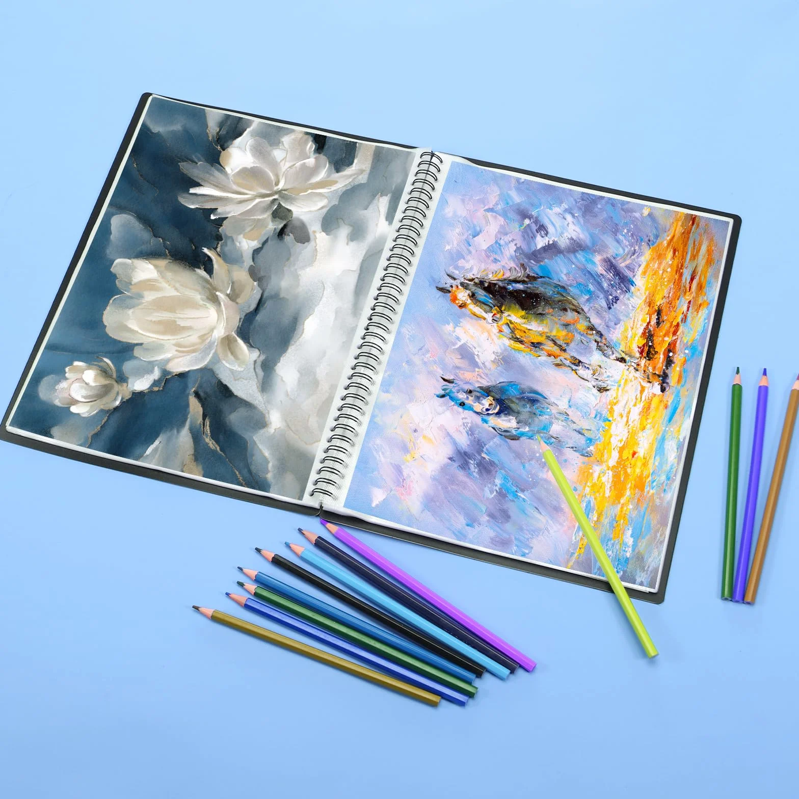 JIANTA A4 120-stronicowy folder muzyczny spiralny segregator 21,5 x 28 cm