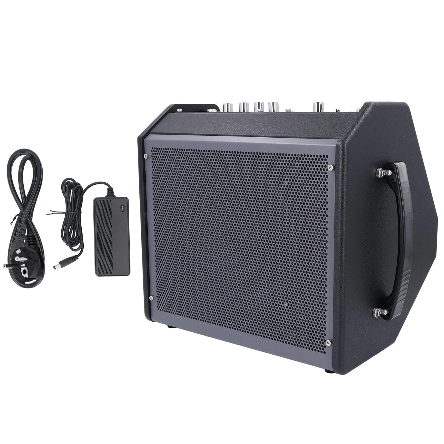 Generic Wzmacniacz E-Drum, Dwukanałowy Wzmacniacz E-Drum 110-240 V Przenośny Interfejs Aux-in-in Interfejs dla Basu Gitary Elektrycznej (Wtyczka UE 190W)
