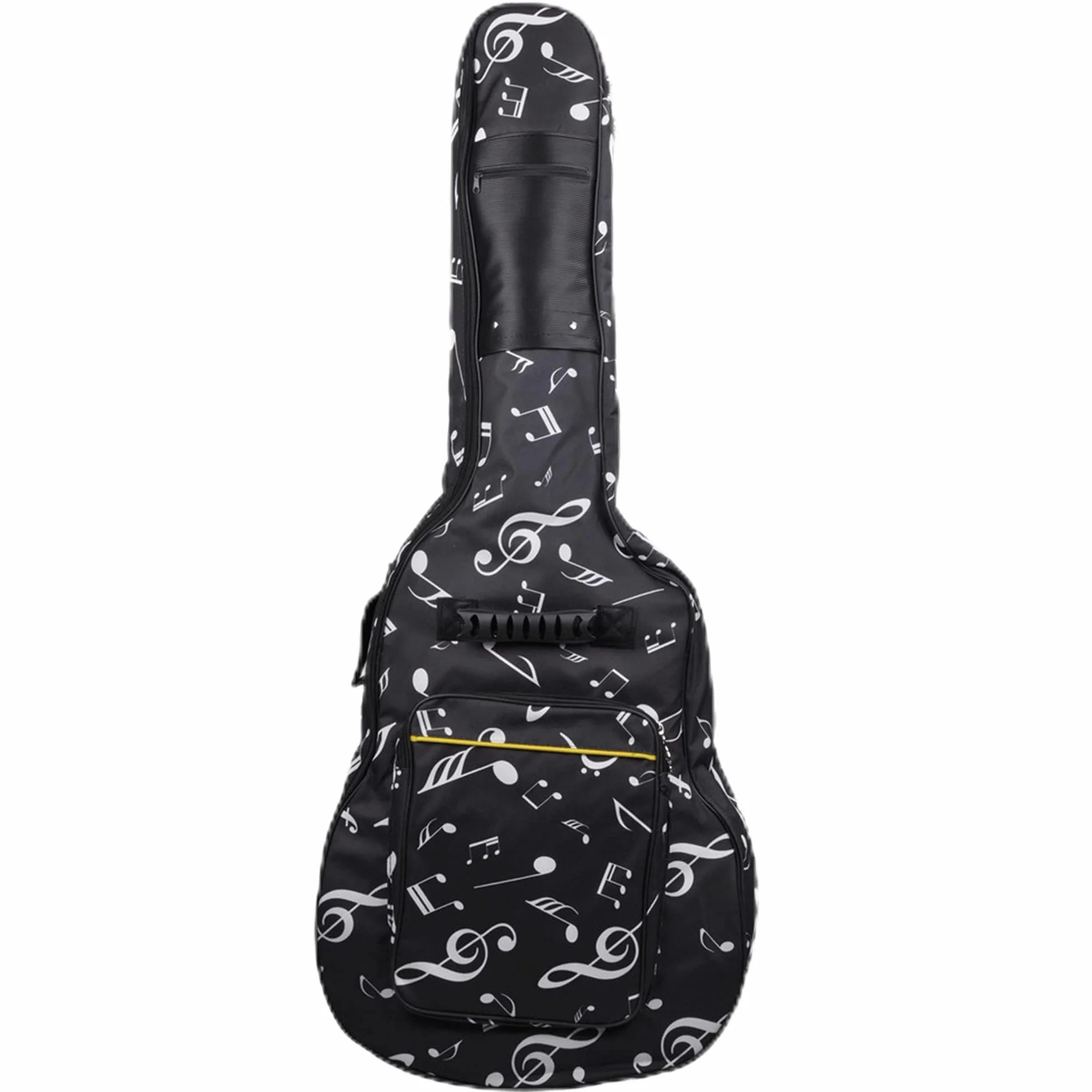 SUQ Wodoszczelna torba na gitarę Oxford, 40/41 cala, torba z wzorem muzycznym, nylonowa, torba na gitarę elektryczną, gitarę akustyczną i koncertową, odporna na uderzenia, 8 mm, wyściełana,