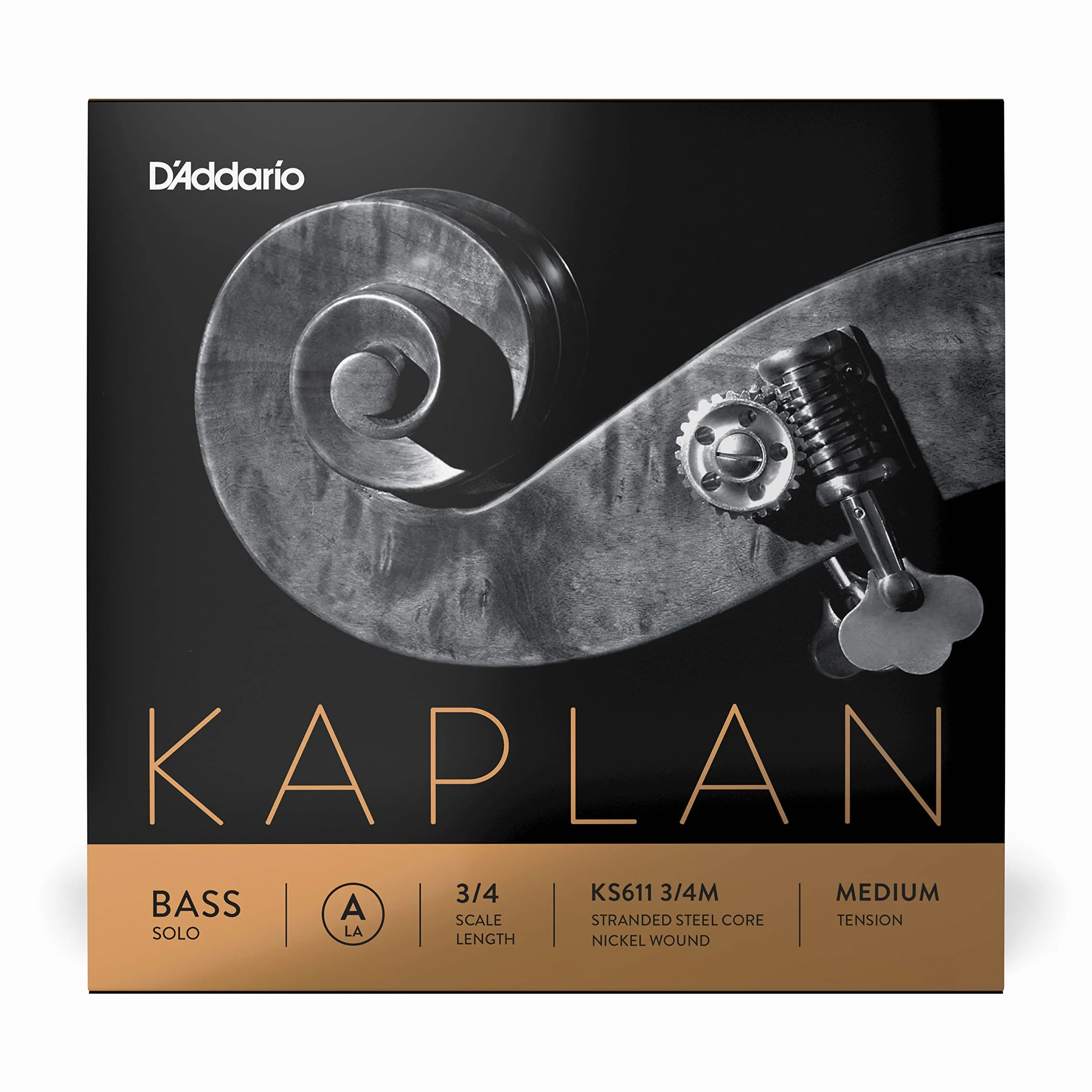 D'Addario Kaplan Solo podwójny bas A String, skala 3/4, średnie napięcie