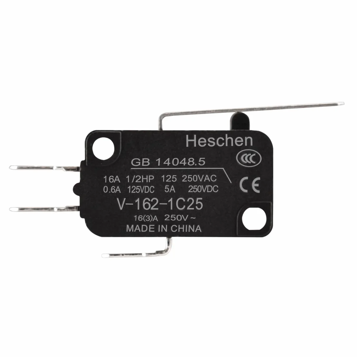 Heschen mikro przełącznik V-162-1C25 SPDT krótka dźwignia zawiasowa 16 A 250 V AC 5 sztuk