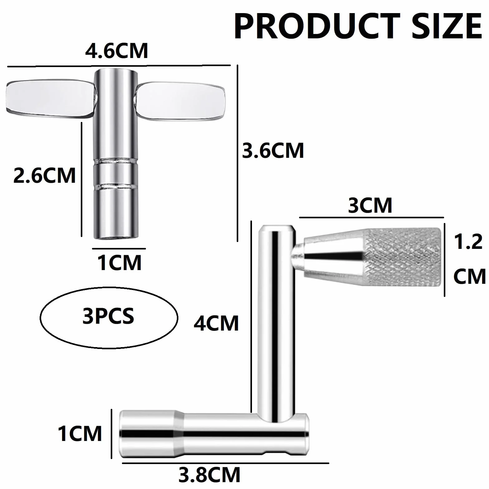 Bavooty Klucz Perkusyjny 4 sztuki Metalowy Tuning Keys Do Instrumentów Perkusyjnych