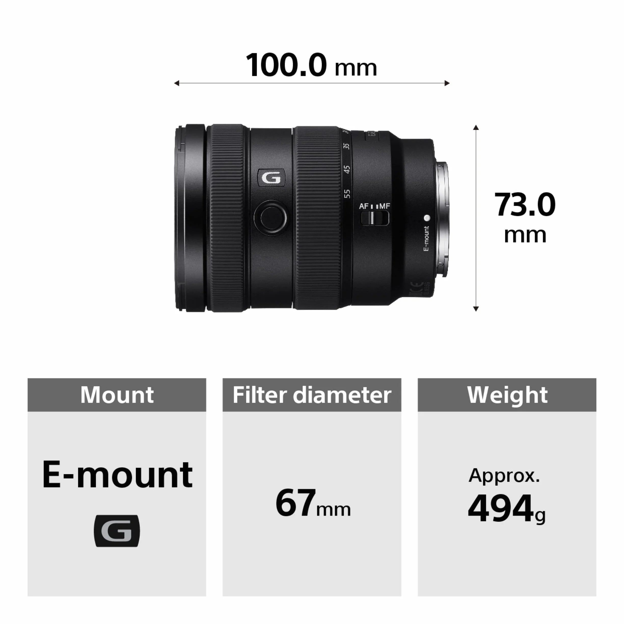 Sony 16–55 mm f/2.8 G E-Mount obiektyw standardowy APS-C (świetny do ulicy, podróży i codziennej fotografii)