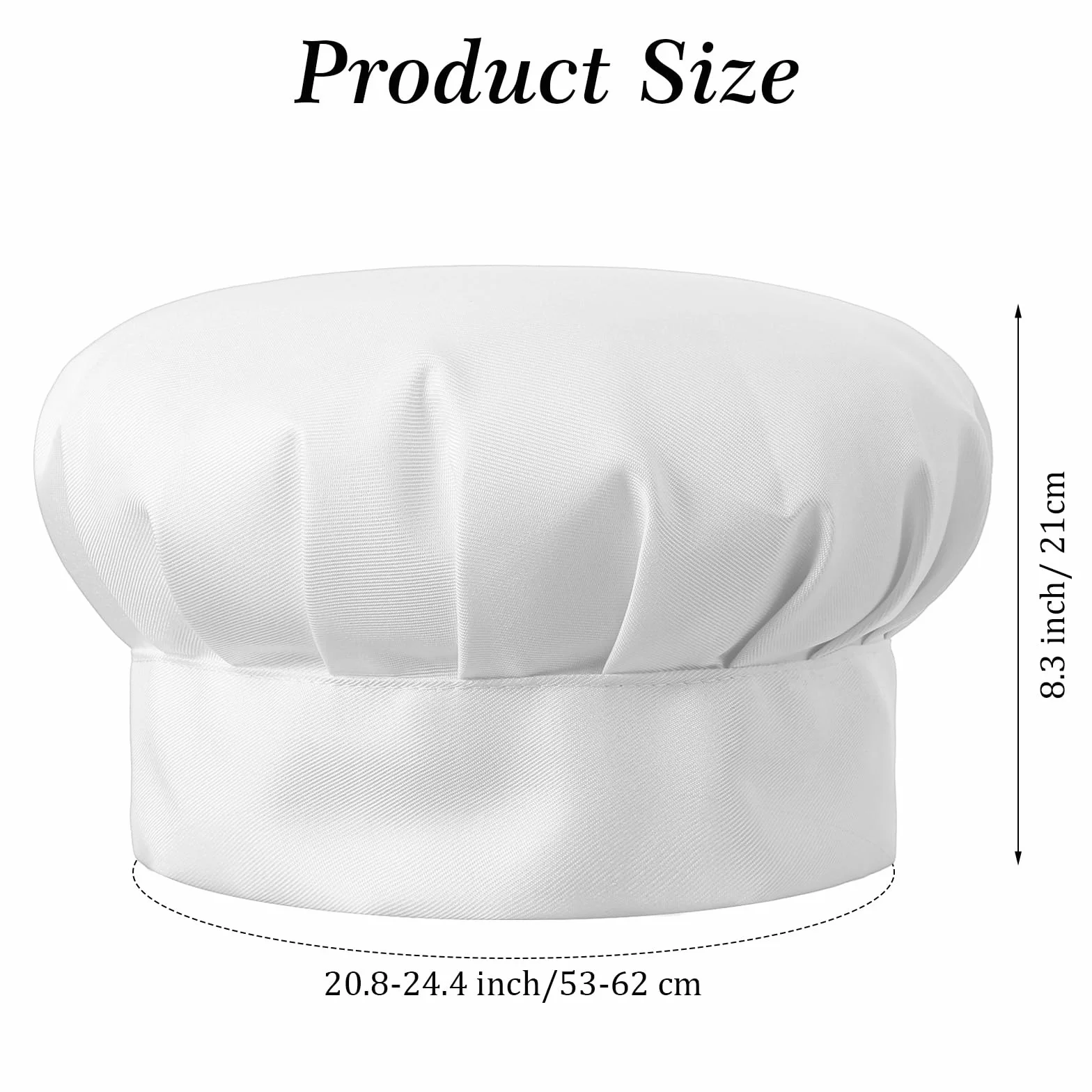 Czapka kucharska, unisex, męska czapka kucharska, damska czapka kucharska, bawełniana czapka kucharska, regulowana czapka kucharska, profesjonalna czapka kucharska, do kuchni, gotowania